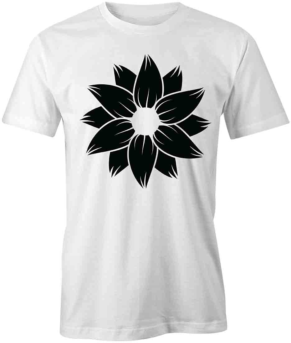 Sunflower Graphic T-Shirt for Women & Men - Soft Cotton White Printed Tee - Casual Summer Outfit, Beach Wear, Festival Fashion