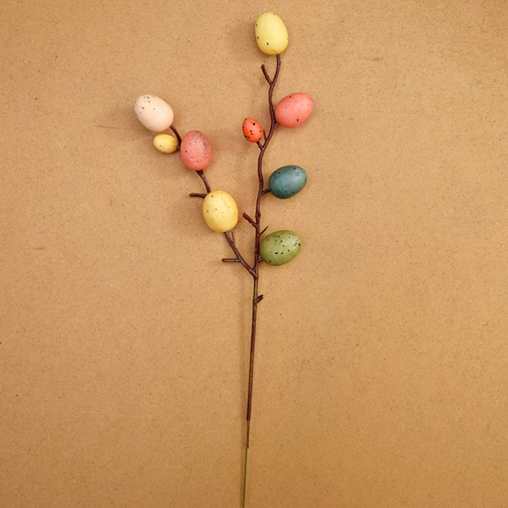 Holibanna 3-Piece Easter Egg Tree Branches - Floral Arrangement Decor with Hand-Painted Foam Eggs for Spring Party, Home & Living Room - Perfect for Easter Decorations, Table Centerpieces, and Seasonal Home Styling
