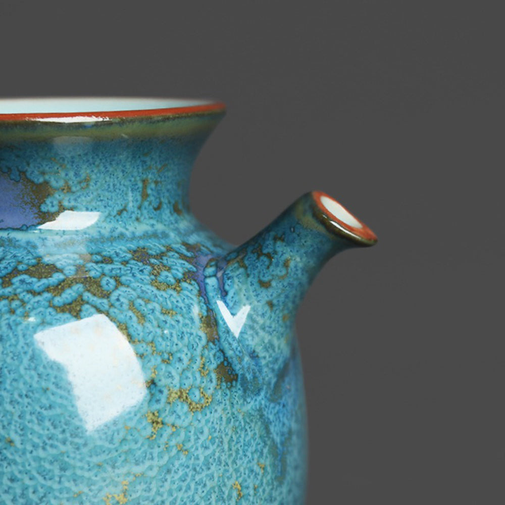 Premium Handmade Jun Kiln Tianmu Teacup - Authentic Chinese Ceramic Tea Cup for Gongfu Tea Ceremony, Perfect for Home, Office, or Gift Giving