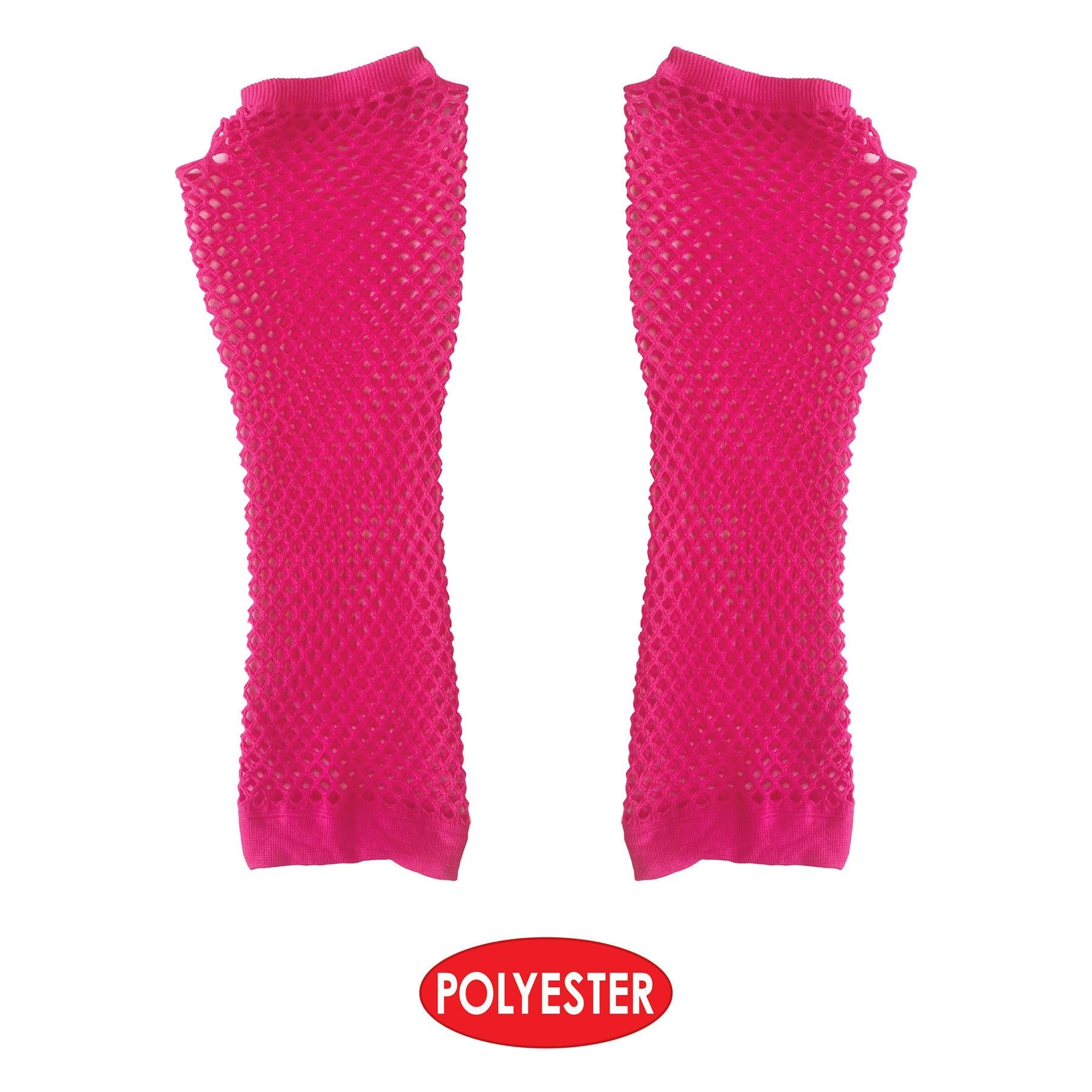 12 Pair Beistle Fishnet Gloves for Women - Stretchable Halloween Costume Accessories for Cosplay, Dance, and Party Outfits
