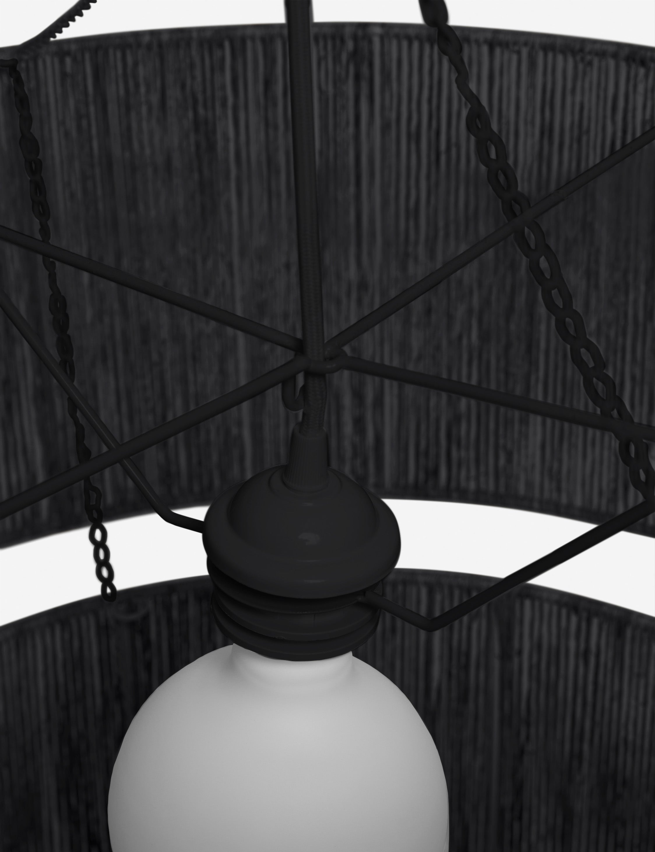 Chavette Chandelier - Elegant Black Crystal Ceiling Light Fixture for Dining Room, Bedroom & Living Room Decor