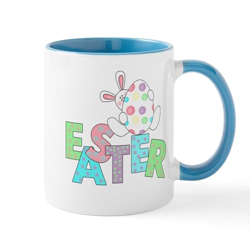 White/Blue Inside - Bunny With Easter Egg Mug
