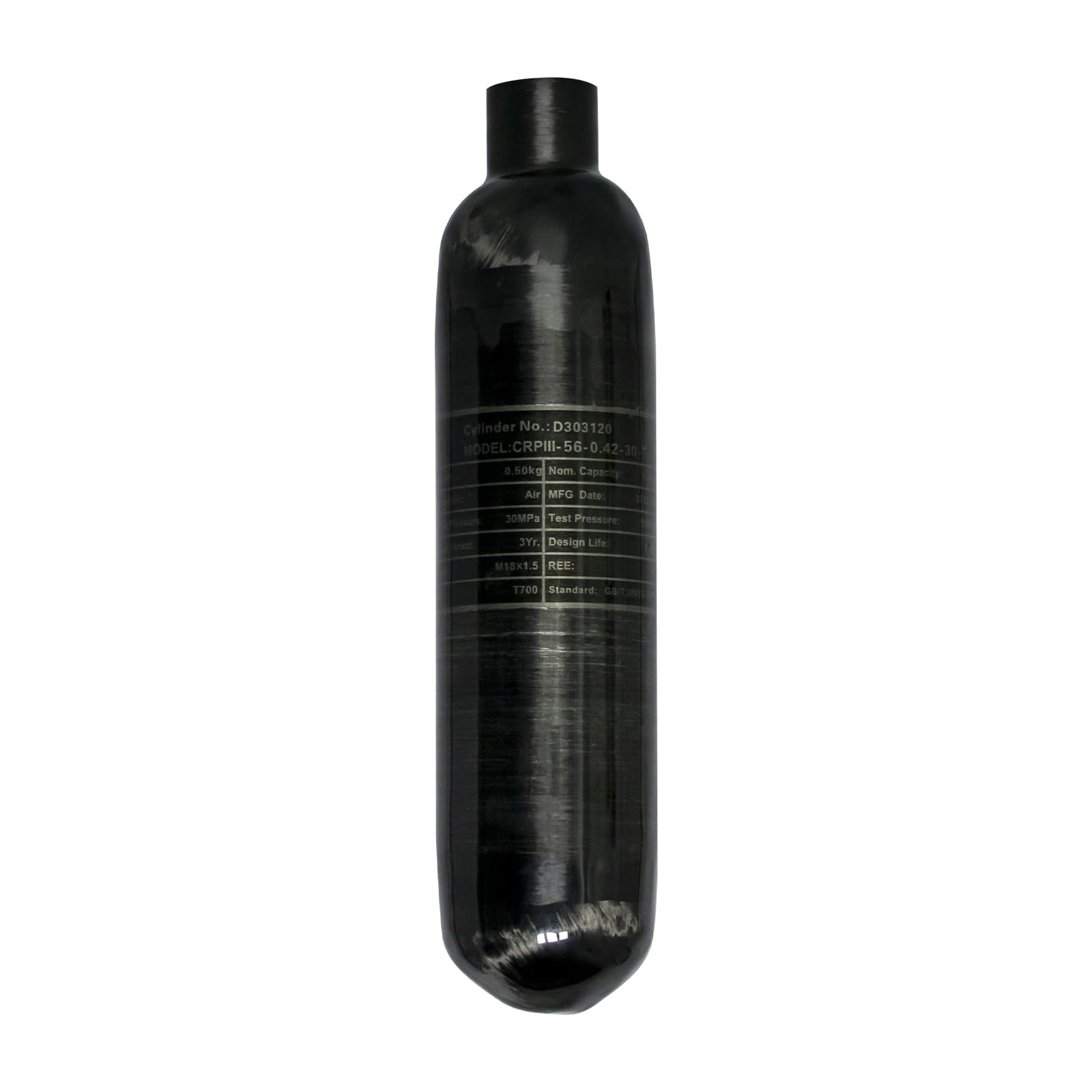 TUXING 0.42L 4500psi Carbon Fiber HPA Paintball Tank - High Pressure Air System for PCP, Scuba & SCBA | Lightweight Durable Air Tank for Paintball, Diving & Firefighting