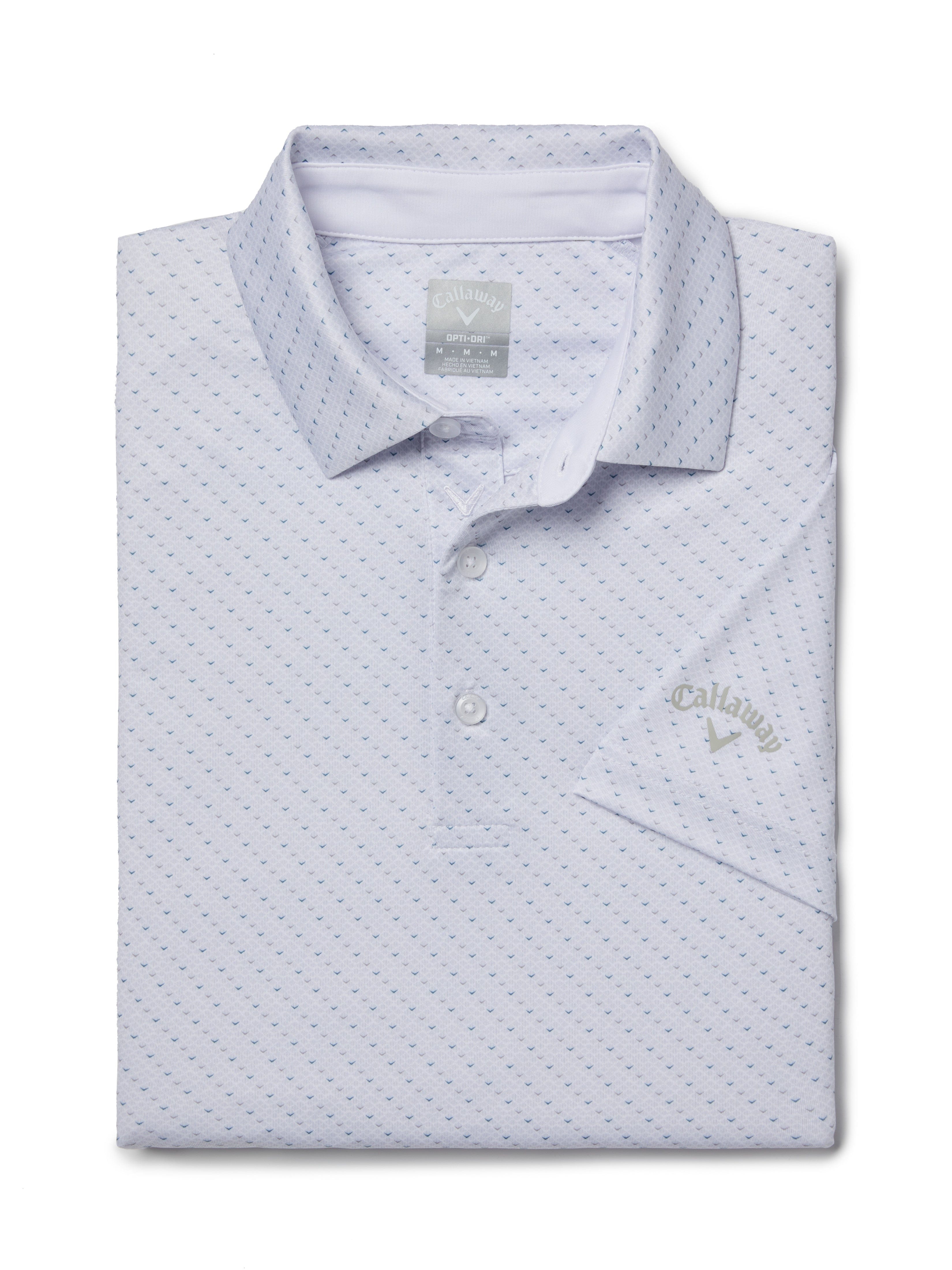 Men's Swing Tech™ Allover Chevron Golf Polo Shirt - Moisture-Wicking & UV Protection - Perfect for Golf, Casual Wear & Outdoor Activities