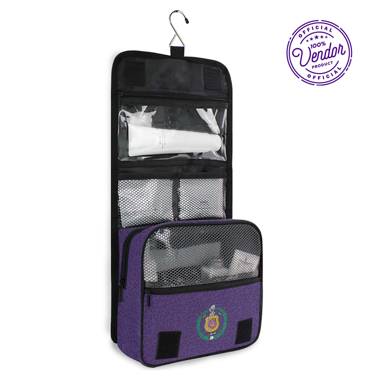 BBGreek Omega Psi Phi Fraternity Toiletry Travel Bag Organizer - Official Licensed Greek Merchandise for College Students & Alumni - Perfect for Dorm, Gym, and Business Trips