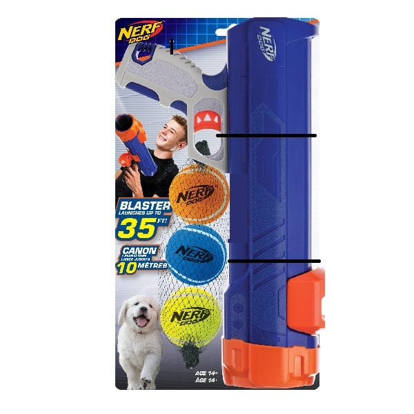 Nerf Dog Small Tennis Ball Blaster Toy for Dogs - Fun Interactive Fetch Launcher for Small & Medium Dogs - Perfect for Backyard Play, Training & Outdoor Exercise