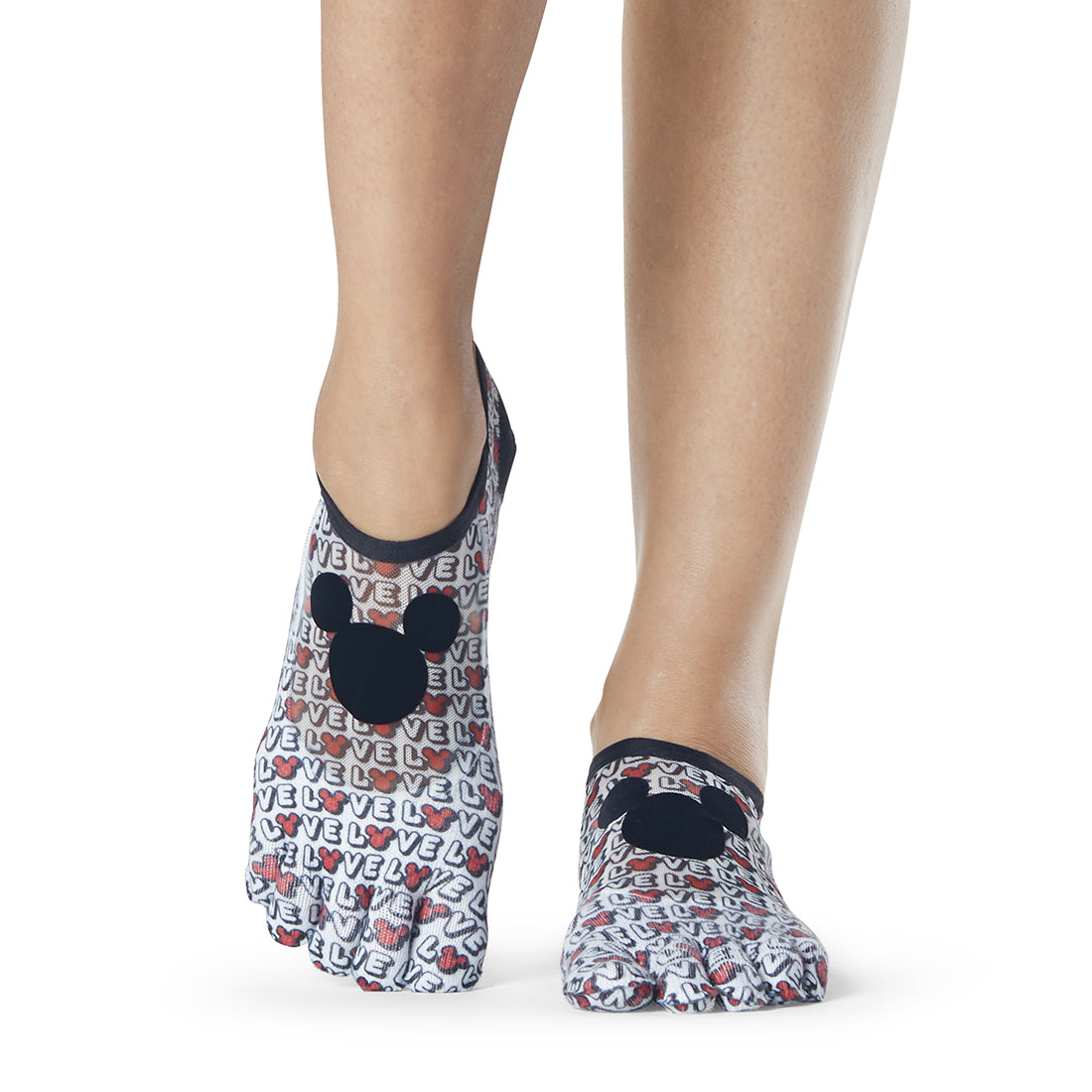 Disney Luna Grip Socks by ToeSox - Non-Slip Yoga Socks for Pilates, Barre & Dance - Perfect for Workouts, Studio Classes & Home Fitness