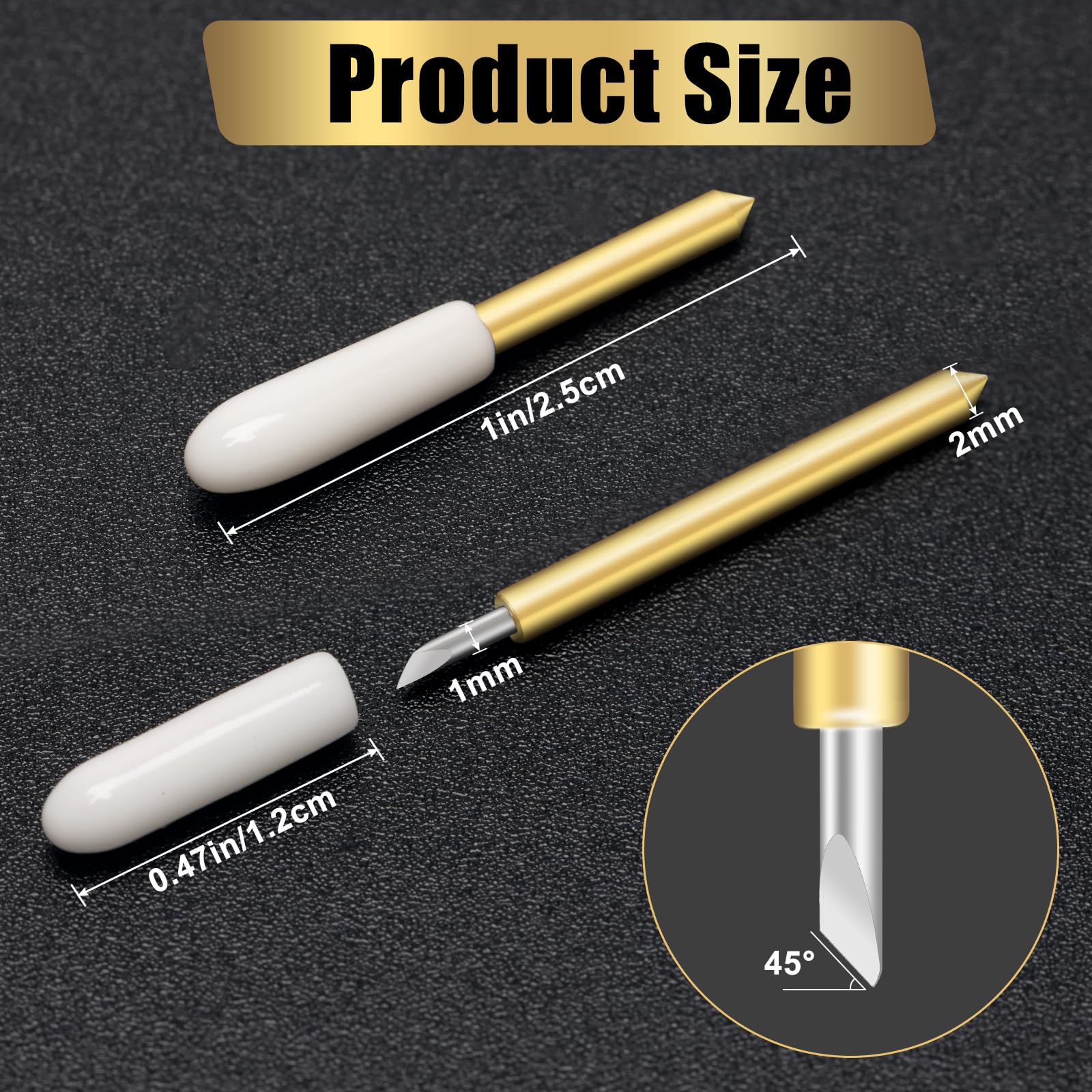 40P Premium Fine Point Blades for Cricut Explore Air 1/2/3 & Maker/Maker 3 - Replacement Cutting Blades for Vinyl, Stickers, Thin Cardstock & Film - Perfect for DIY Crafts, Scrapbooking & Home Decor Projects (40 Pack)