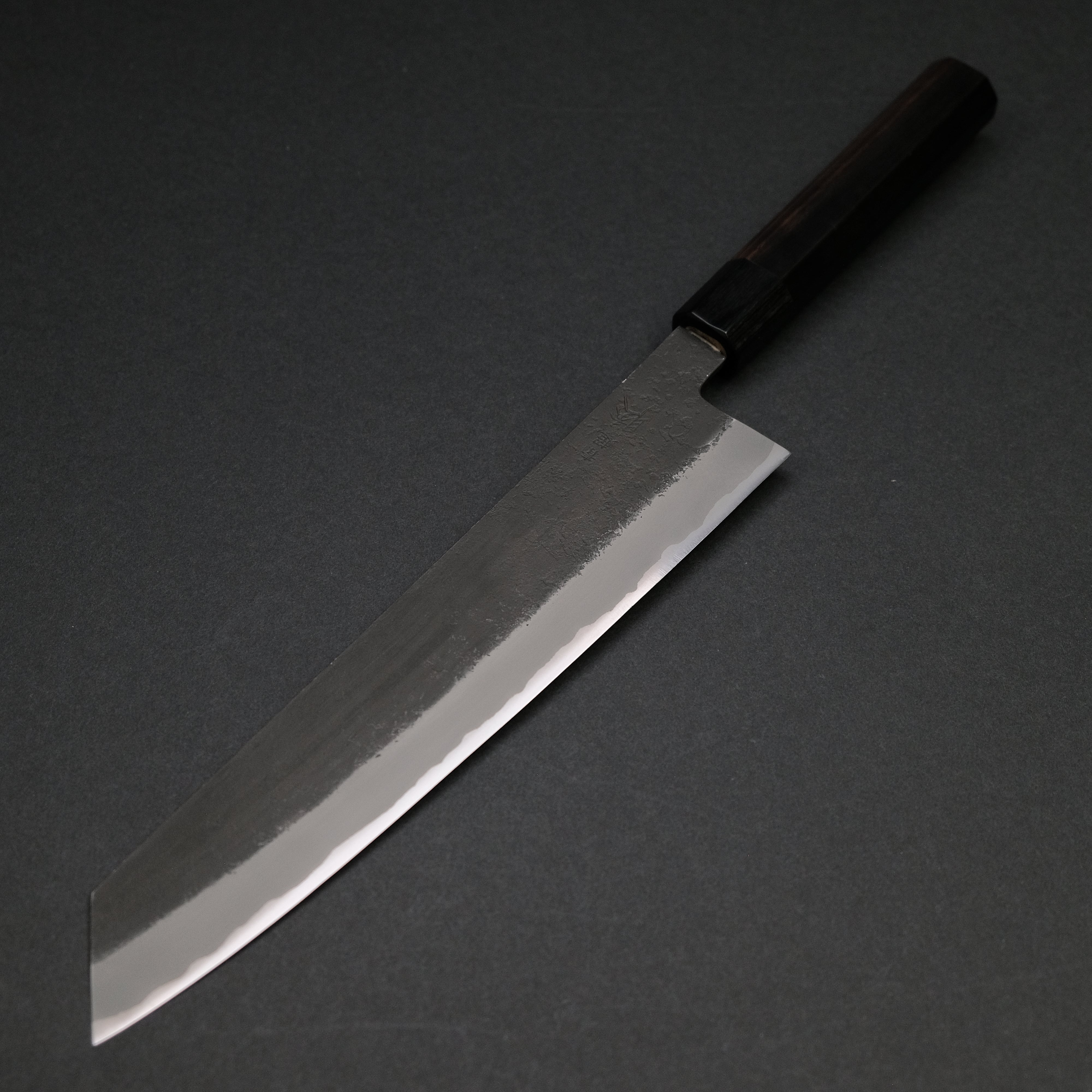 Premium 240mm Mutsumi Blue Super Kurouchi Nashiji Kiritsuke Knife with Ebony Handle - Japanese Chef's Knife for Slicing, Dicing & Precision Cutting
