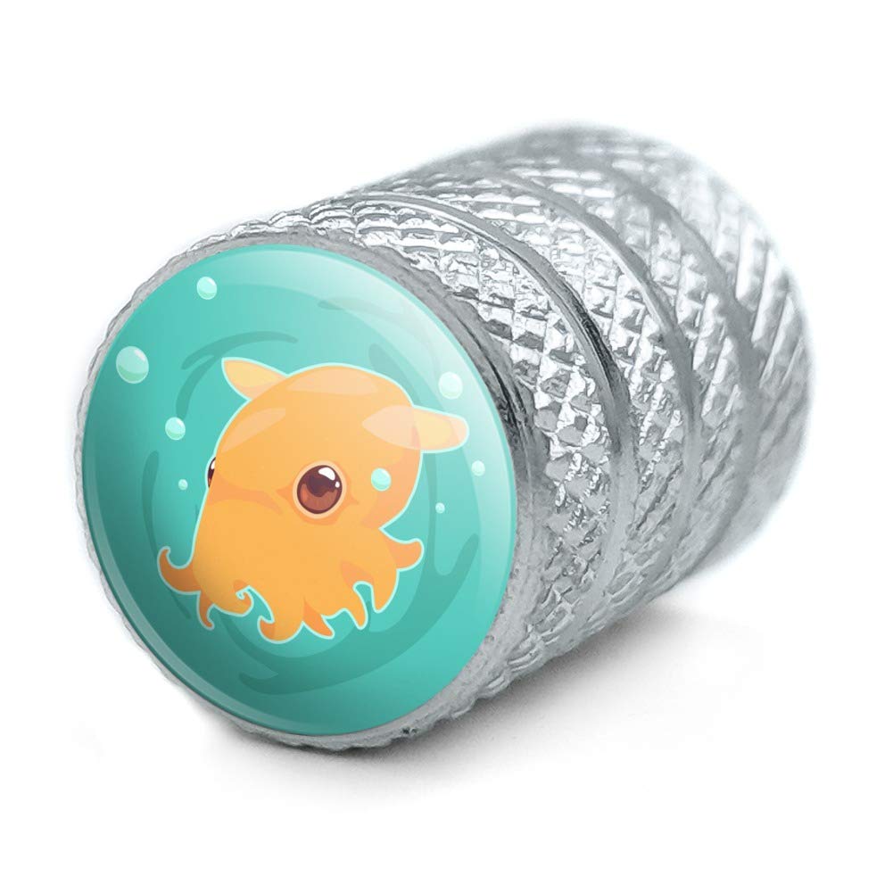 Cute Dumbo Octopus Motorcycle & Bicycle Tire Valve Stem Caps - Aluminum Alloy Wheel Rim Accessories for Bike & Motorcycle Customization - Perfect for Road Bikes, Cruisers & Scooters