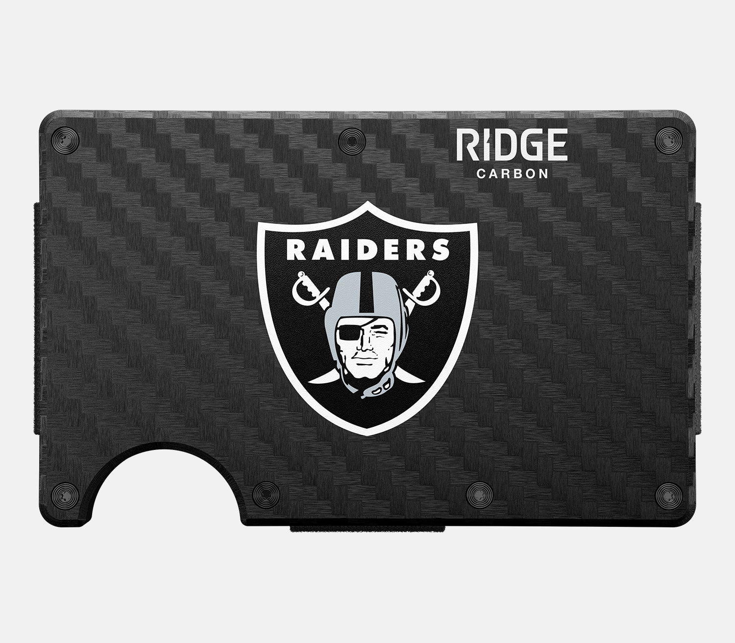 Ridge Wallet Las Vegas Raiders Edition - Slim Carbon Fiber 3K RFID Blocking Wallet for Men - Perfect for Everyday Carry, Travel & Gifts