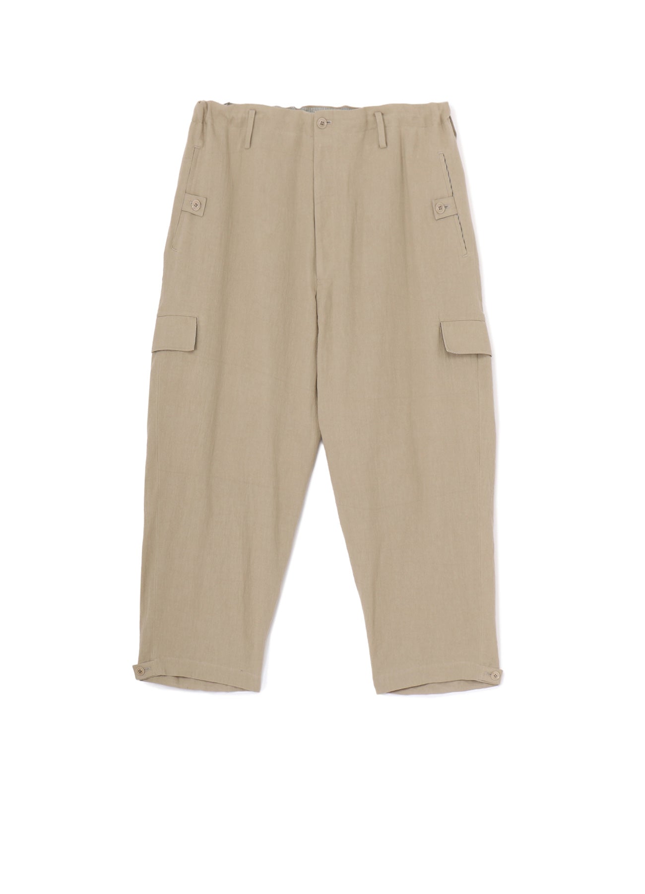 Soft Cotton Linen Viyella Wide Leg Pants with Adjustable Waist Tab - Comfortable & Stylish for Casual Wear, Office, and Travel