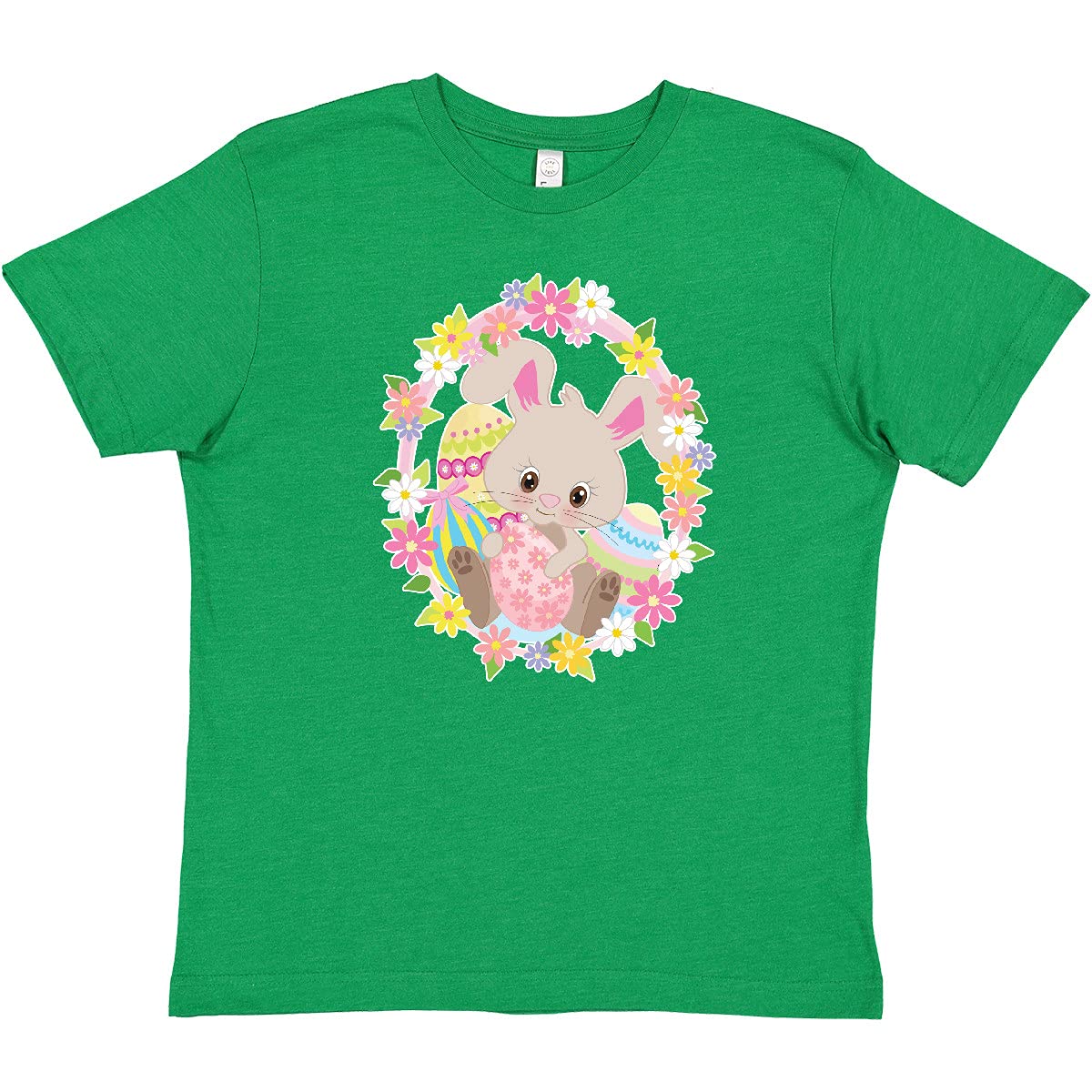 Easter Bunny T-Shirt with Flowers & Eggs for Kids - Easter Outfit