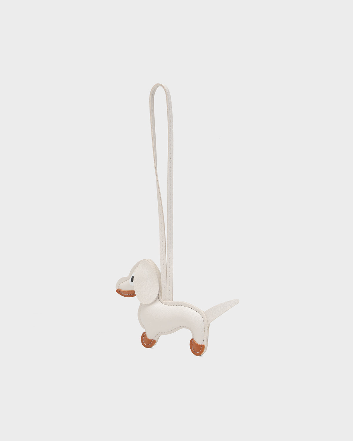 White Dog Bag Charm - Cute Pet Accessory for Handbags, Backpacks & Keychains | Perfect Gift for Dog Lovers & Fashionable Pet Owners