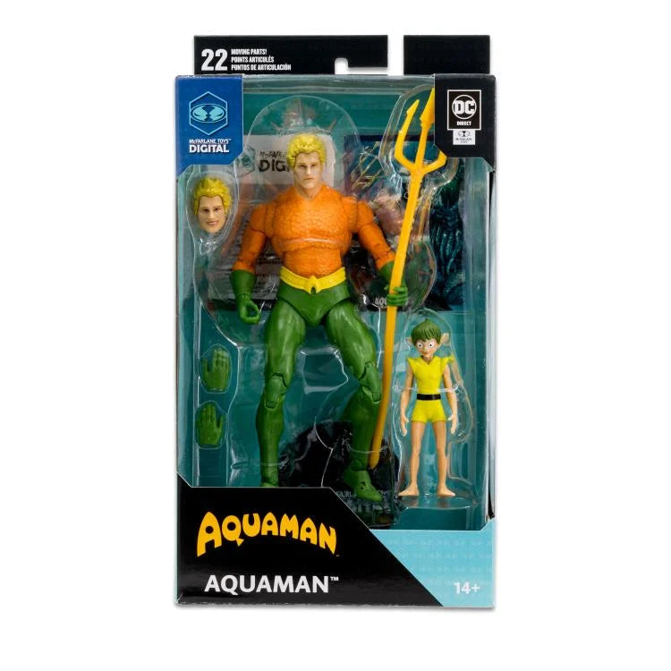 DC Comics Aquaman Classic 7-Inch Action Figure with Digital Code - Perfect for Collectors, Gifts, and Superhero Display