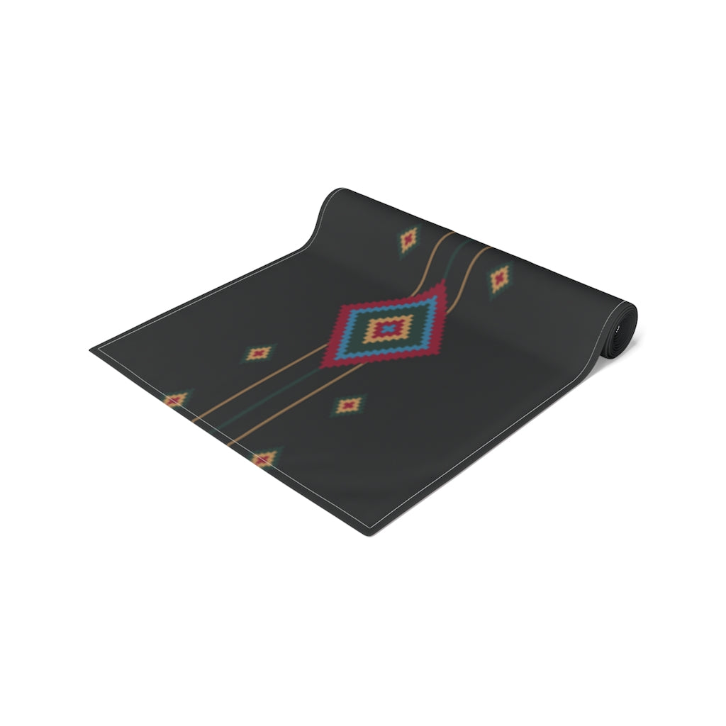 Black Diamond Southwestern Table Runner - Elegant Kitchen & Dining Table Linens Cloth for Home Decor, Party & Holiday Dinner Settings