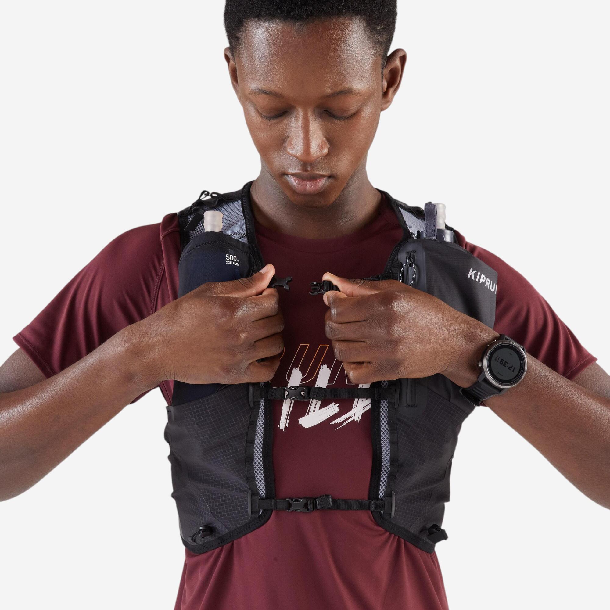Kiprun 10L Running Hydration Vest with 1L Water Bladder - Lightweight Hydration Pack for Trail Running, Hiking & Outdoor Adventures