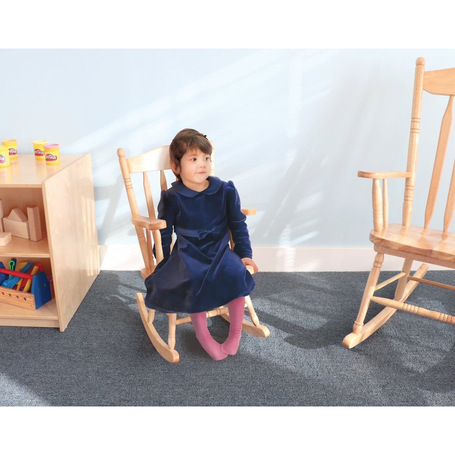 Wooden Kids Rocking Chair - Sturdy & Safe Toddler Rocker for Nursery, Bedroom, or Playroom - Perfect for Reading, Relaxing & Playtime
