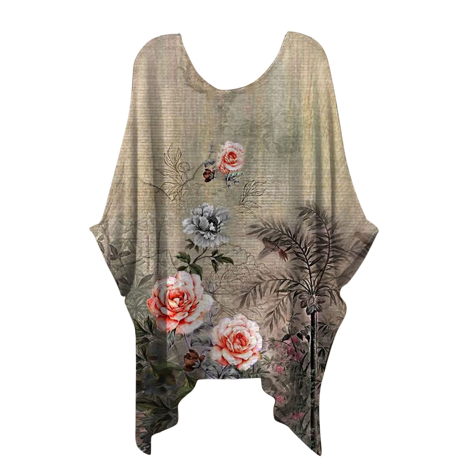 Women's Long Sleeve Crop Top - Casual Loose Blouse with 3/4 Sleeve & O-Neck | Perfect for Layering, Fall Outfits, and Everyday Wear