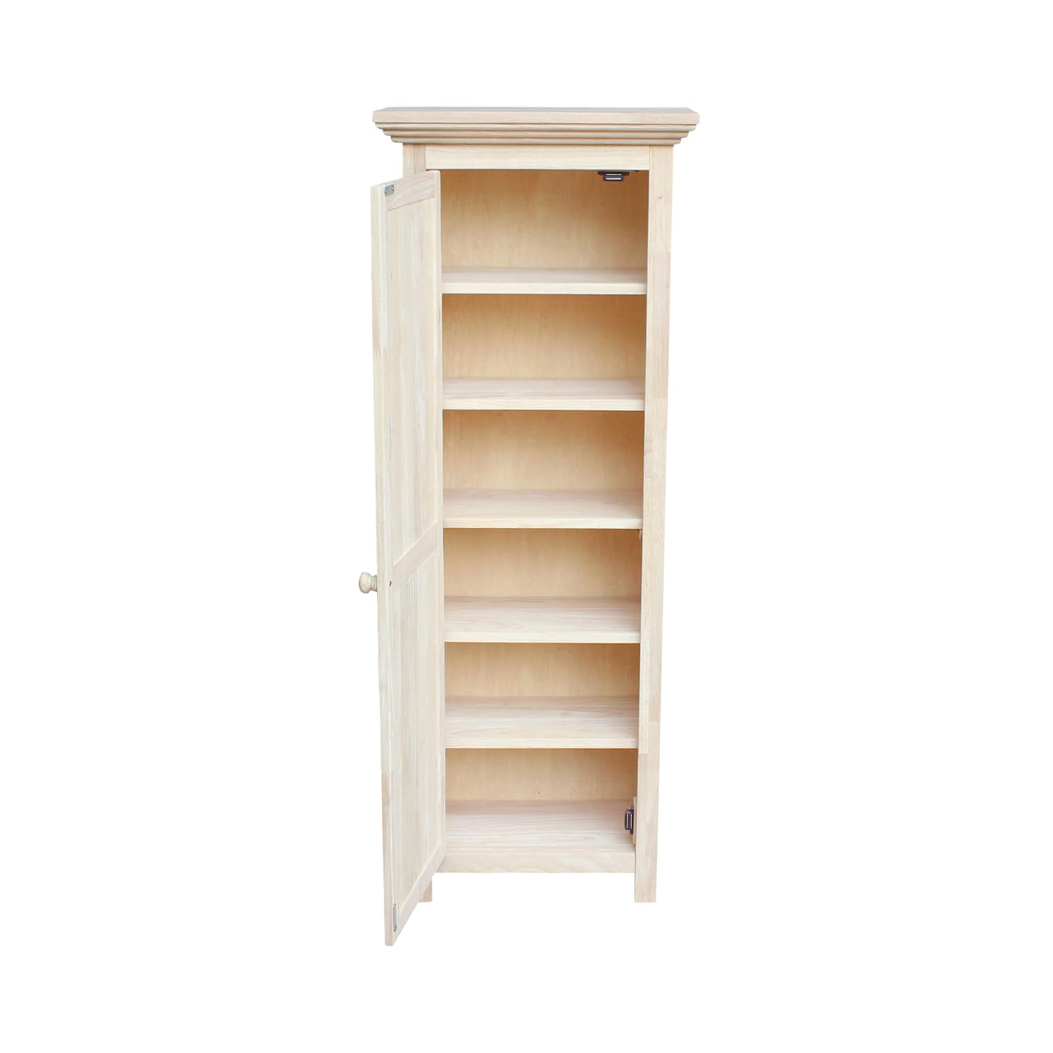 IC International Concepts 48-Inch Solid Real Wood Unfinished Storage Cabinet - DIY Paint/Stain Ready Parawood Cabinet for Living Room, Bedroom, or Office Organization