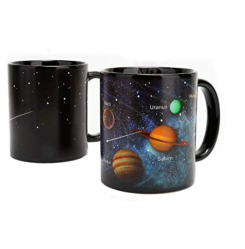 11 oz MBB Magic Color Changing Coffee Mug - Heat Sensitive Solar System Design | Perfect for Space Lovers, Office Use & Unique Gifts