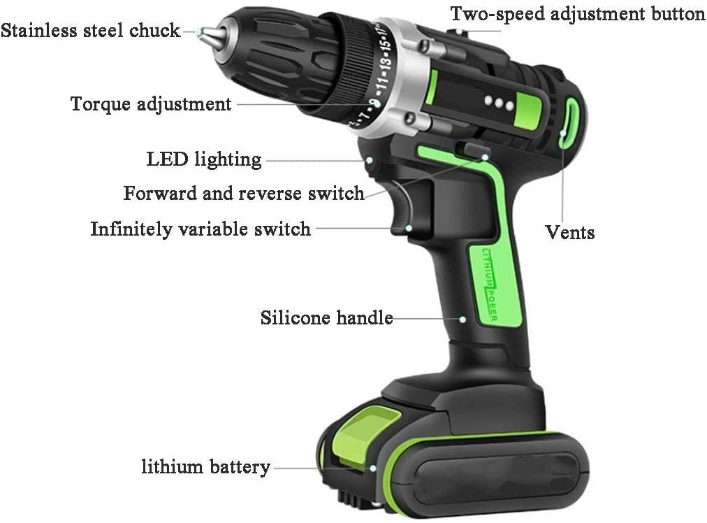 Rechargeable Cordless Electric Screwdriver Set with Carrying Case - Perfect for DIY Home Repairs, Furniture Assembly & Automotive Maintenance