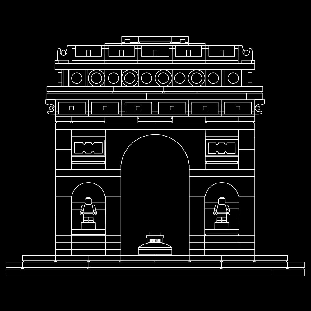 LEGO Architecture Arc De Triomphe 21036 Building Kit - 386 Pieces Model Set for Adults & Teens - Perfect for Home Decor, Office Display & Collectors Gift