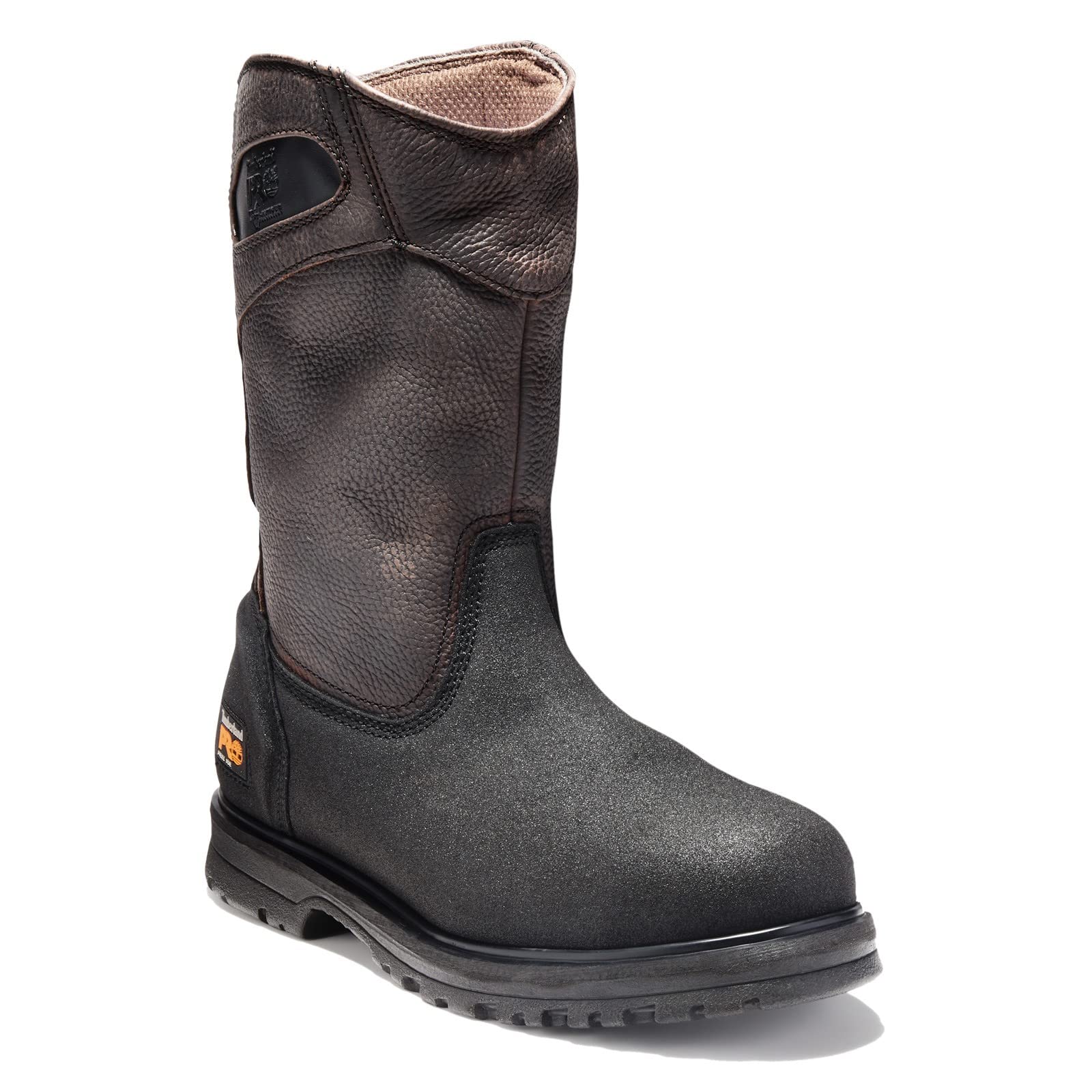 Timberland PRO Men's Powerwelt Pull-On Steel Toe Work Boots - Waterproof, Slip Resistant for Construction, Industrial & Outdoor Work Safety