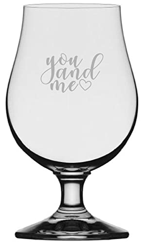 Valentine's Day Beer Glass - 13.25oz Iona Glass with Romantic Quotes for Couples