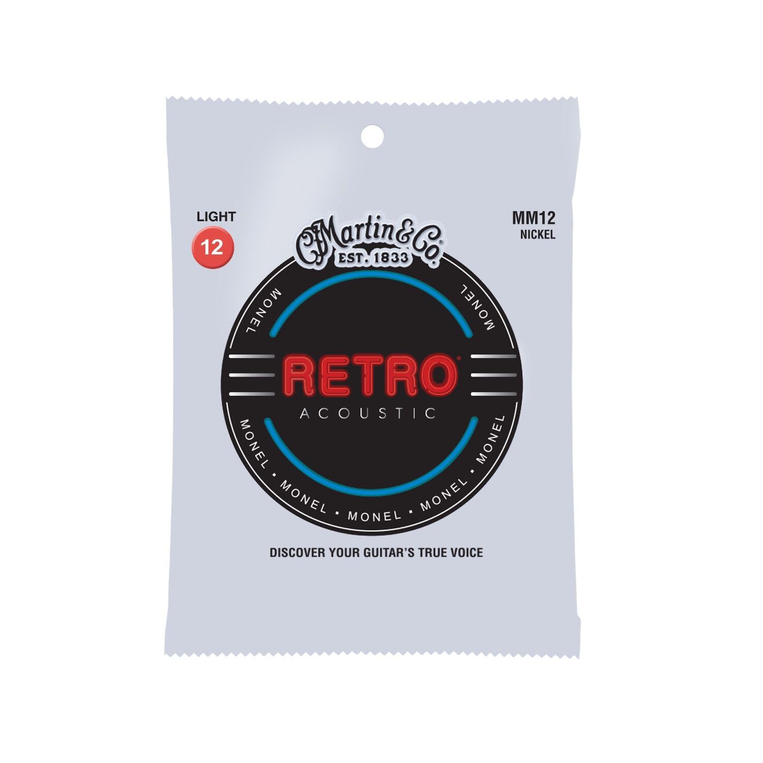 Martin Retro 12-String Acoustic Guitar Strings, Extra Light .010-.047 (MM1012) - Perfect for Folk, Country & Fingerstyle Playing
