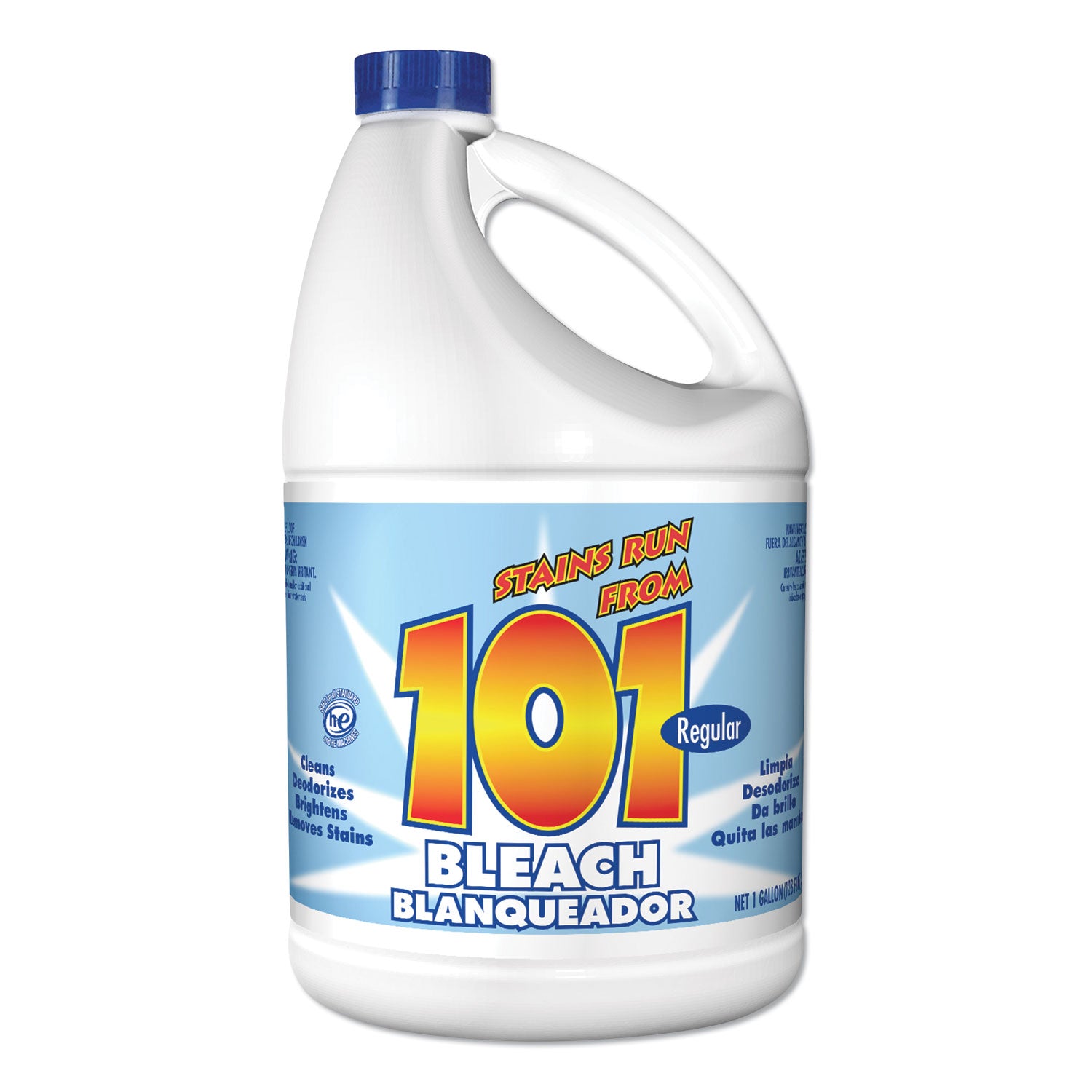 101 Regular Cleaning Low Strength Bleach - 1 Gallon Bottle (6-Pack) | Household Disinfectant for Laundry, Sanitizing & Surface Cleaning