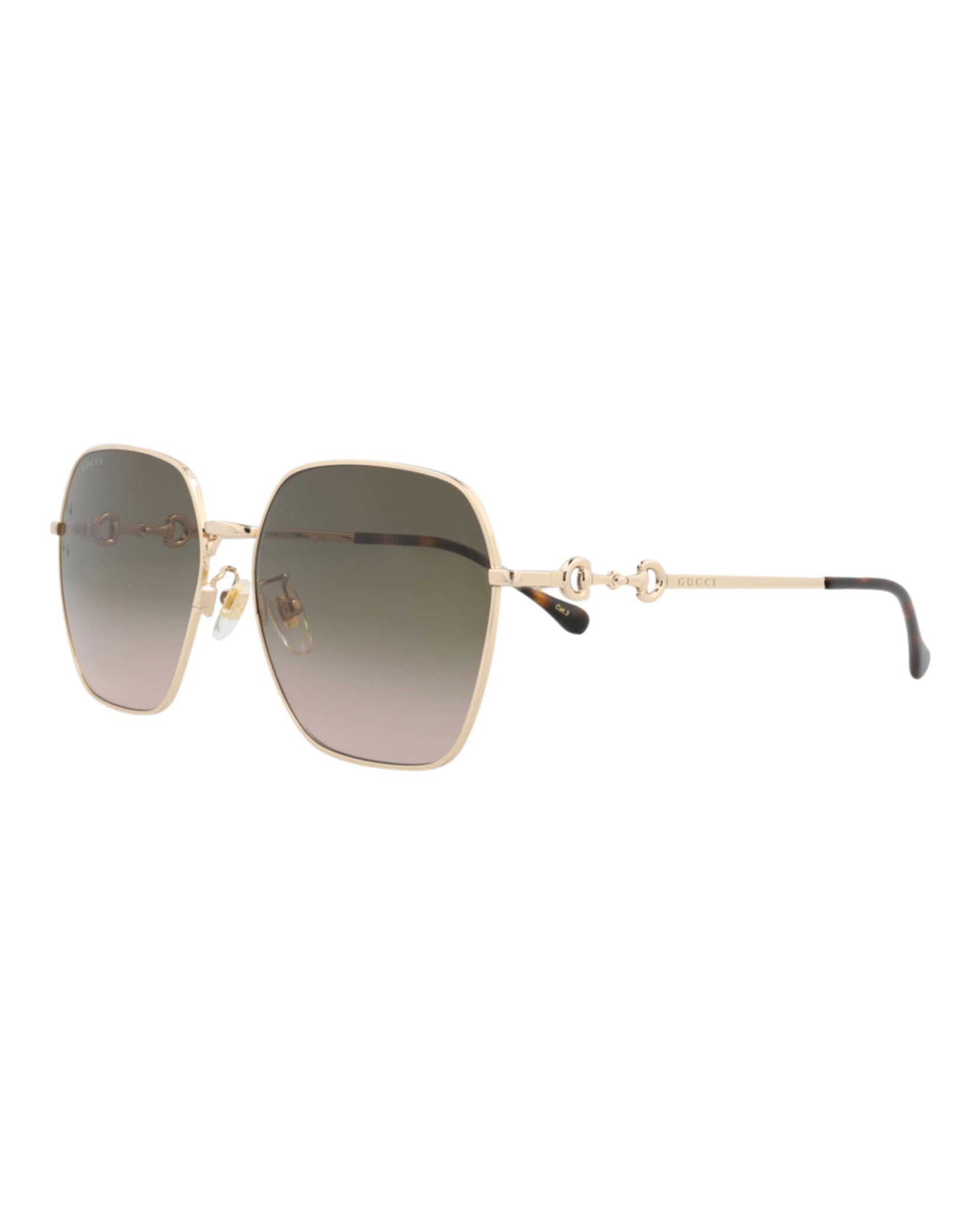 Gucci Square-Frame Metal Sunglasses for Women & Men - UV Protection Luxury Fashion Sunglasses for Outdoor, Driving & Vacation