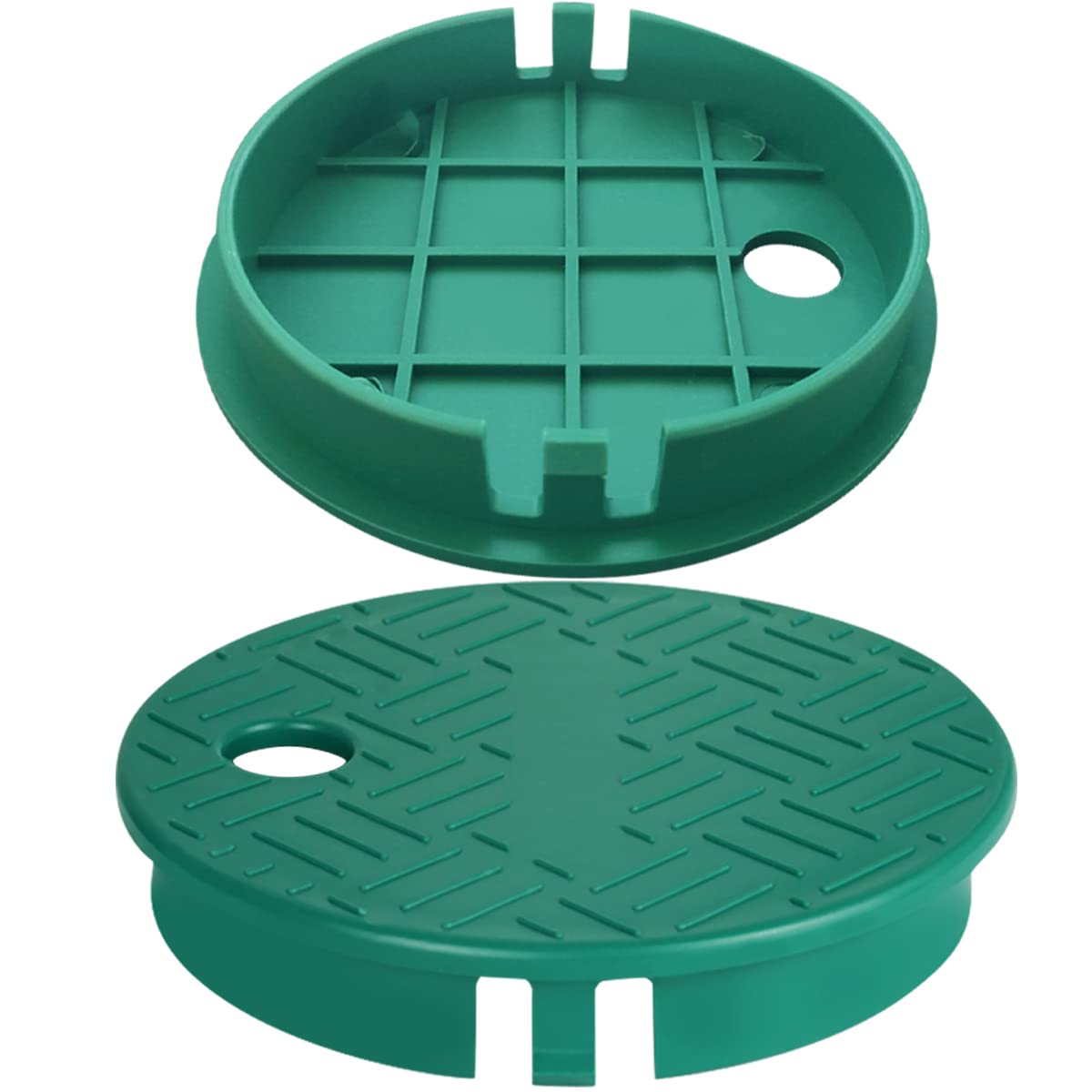 6 Inch Sprinkler Valve Box Cover - 2 Pack Durable Circular Irrigation Valve Box Lid for Lawn & Garden Sprinkler System | Weather-Resistant, Easy Access for Outdoor Watering & Landscaping