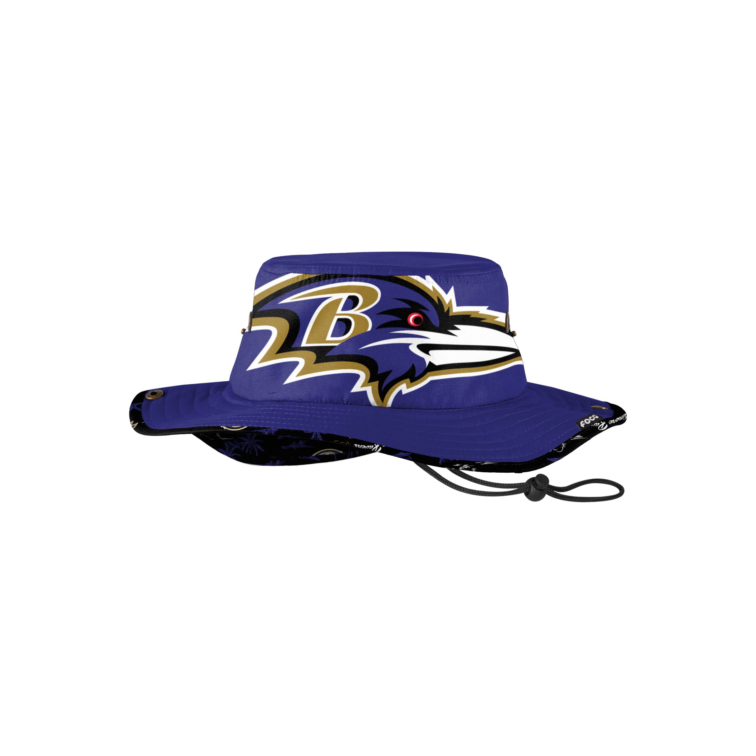 FOCO Men's NFL Team Logo Sport Outdoor Sun Bucket Boonie Hat - Adjustable Wide Brim Sun Protection Hat for Fishing, Hiking, Beach & Outdoor Activities
