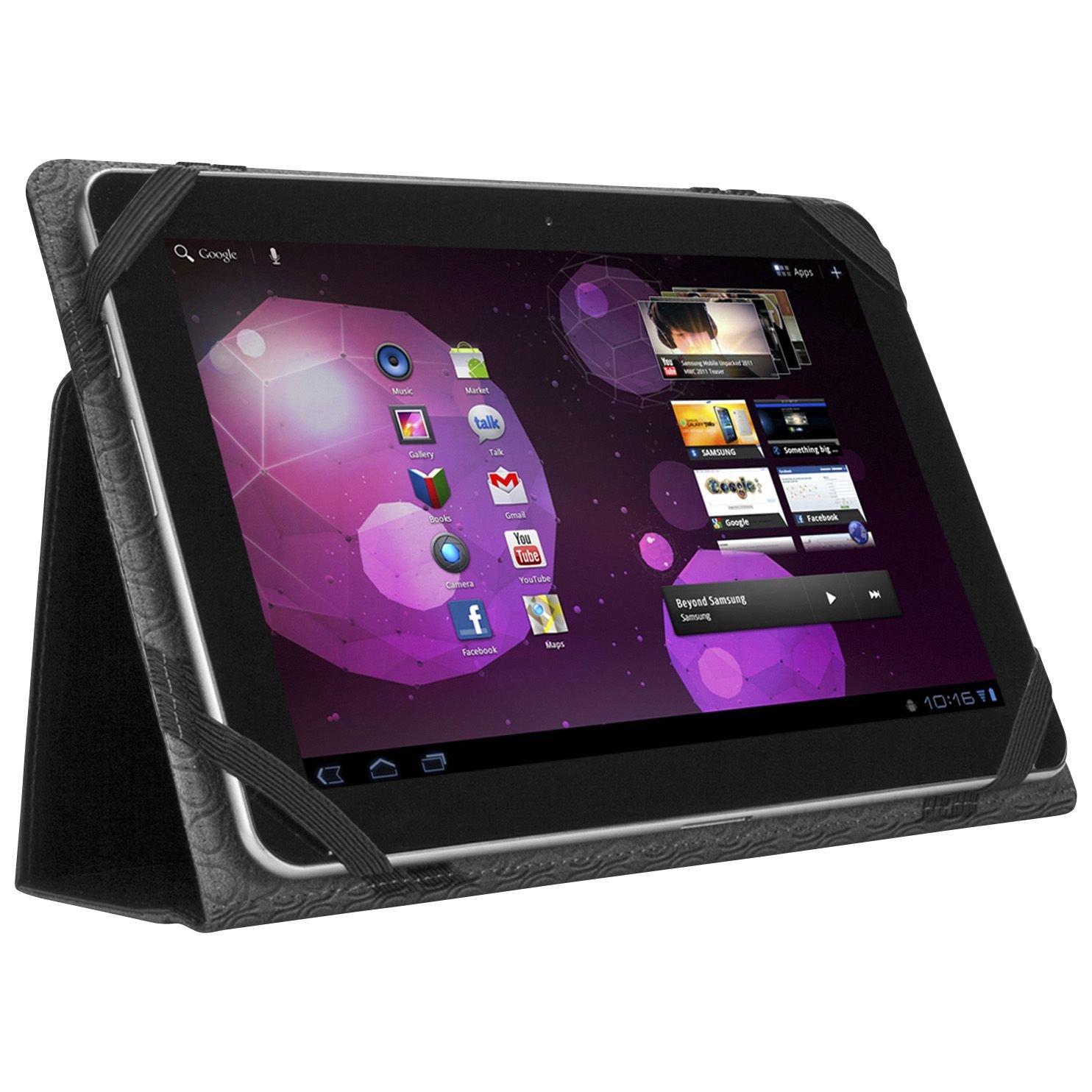 Premium Tablet Portfolio Case - Slim Protective Cover with Stand for iPad, Samsung Galaxy Tab, Fire HD - Perfect for Work, Travel & Home Use