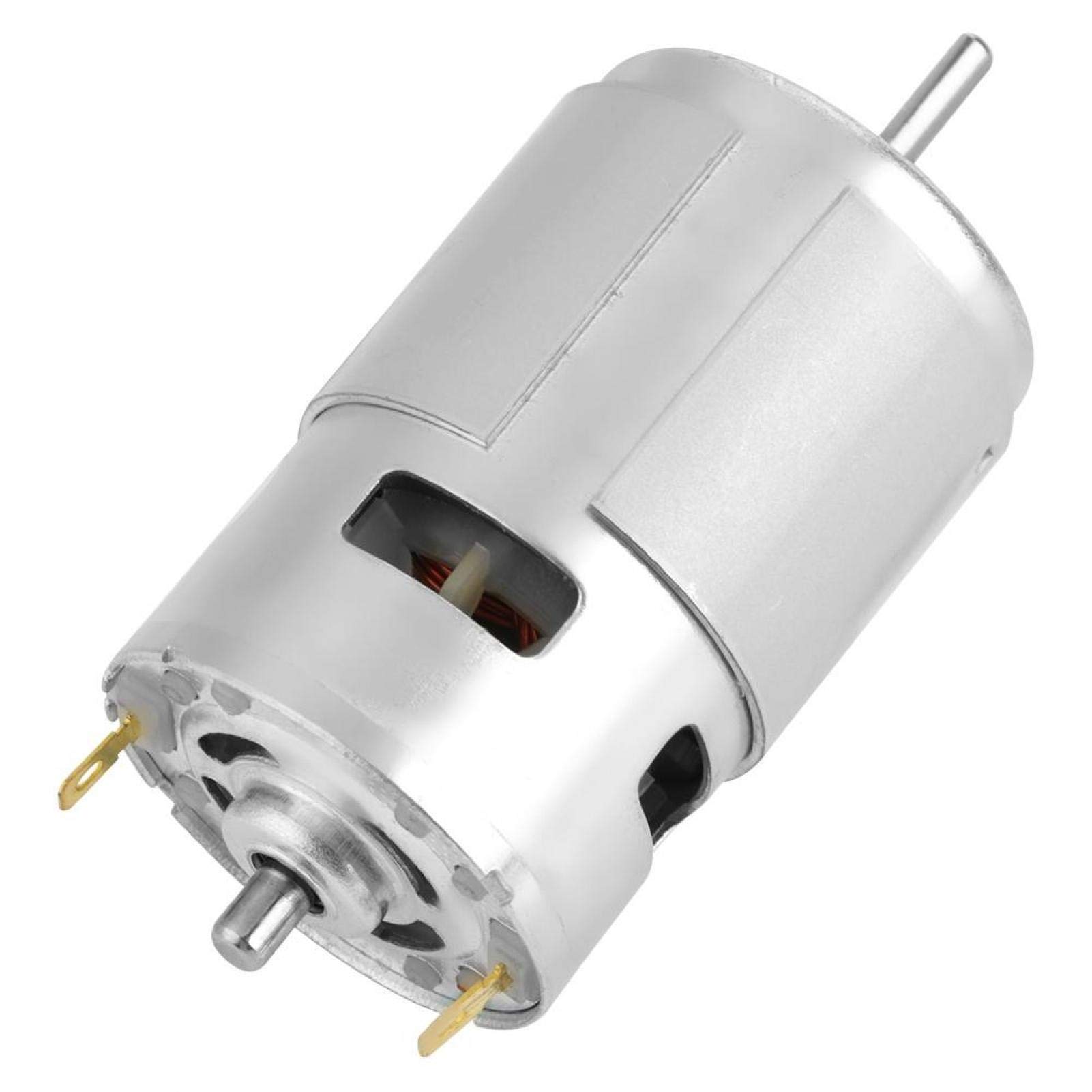 XD-775 12V DC High Speed Motor 10000RPM with Double Ball Bearings - Low Noise Gear Motor for Small Lathes, Precision Machinery & Battery Cars | Ideal for DIY Projects, Robotics & Power Tools