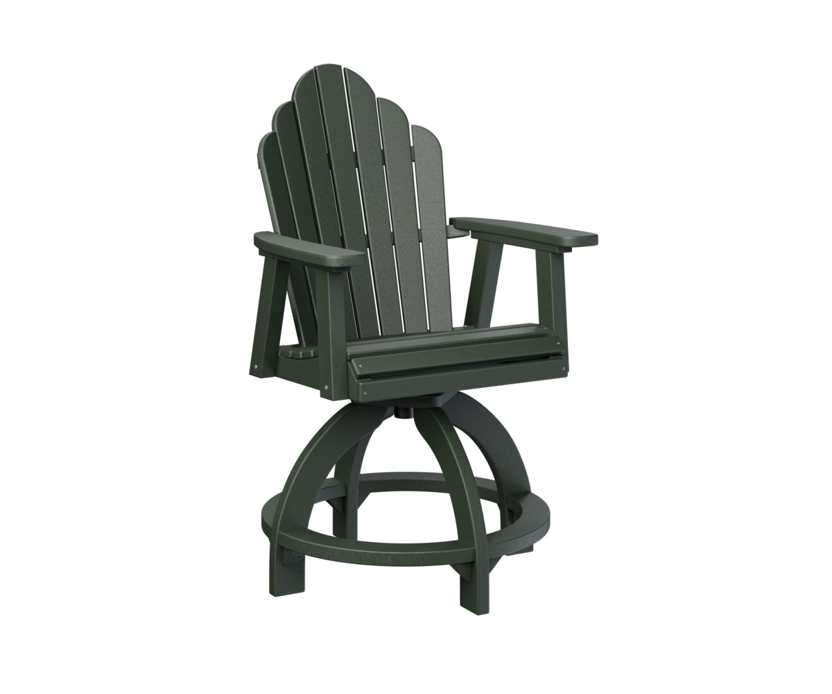 Berlin Gardens Cozi Back Swivel Counter Chair - Adjustable Height Bar Stool with Padded Seat for Kitchen Island, Breakfast Nook & Home Bar - Comfortable Modern Dining Furniture
