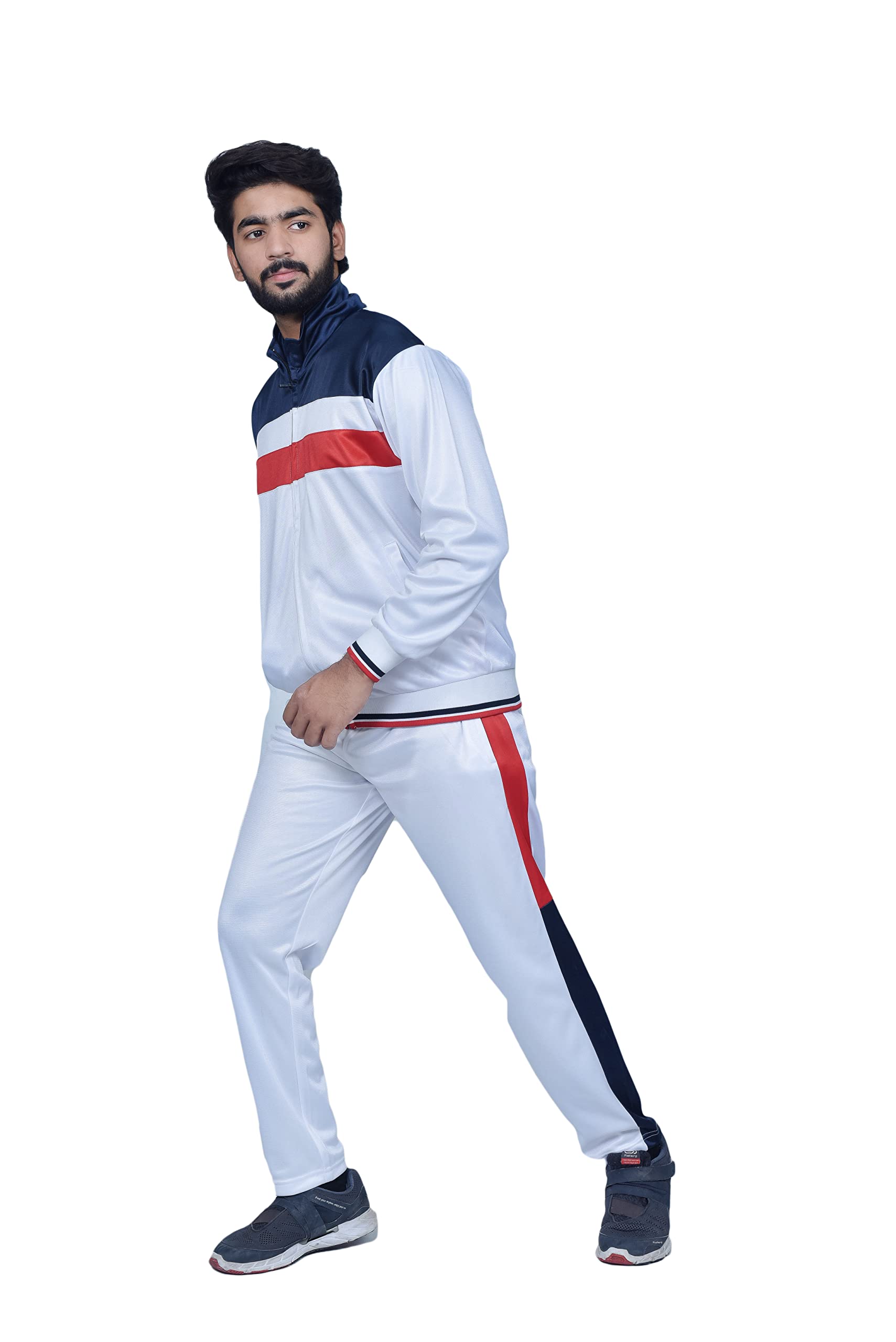 Prime Sports Men's Tracksuit Set - Athletic Full Zip Hoodie & Jogger Pants with Zipper Pockets for Gym, Running, Workout & Casual Wear