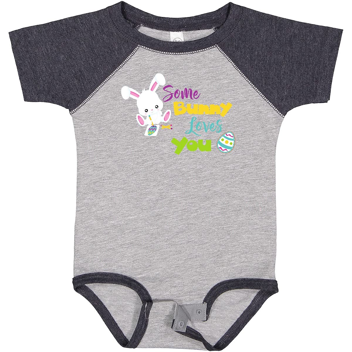 Easter Baby Bodysuit - Some Bunny Loves You Rabbit & Easter Eggs Design | Cute Holiday Outfit for Infants & Toddlers | Easter Photo Shoots, Family Gatherings & Spring Celebrations