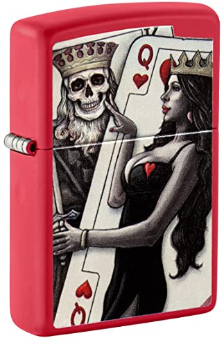 Red Matte Skull King Queen 48624