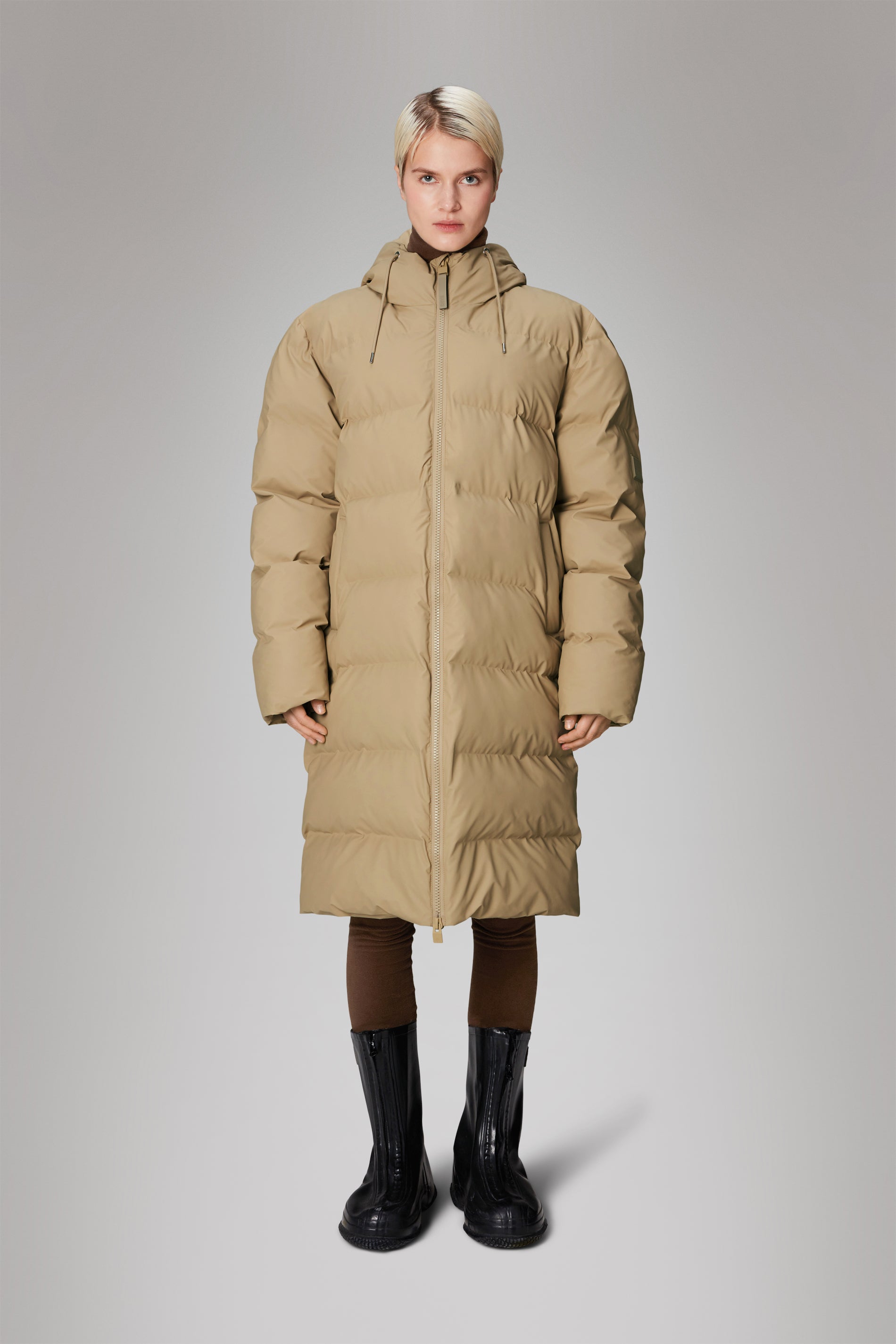 Alta Longer Puffer Jacket for Women - Lightweight Warm Winter Coat with Hood, Waterproof Windproof Down Alternative Jacket for Outdoor Activities, Hiking, and Cold Weather