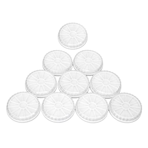 10-Piece Nail Art Storage Box Set - Round Plastic Organizer for Nail Decorations, Jewelry & Beads - Perfect for Salon, Home DIY & Travel Organization