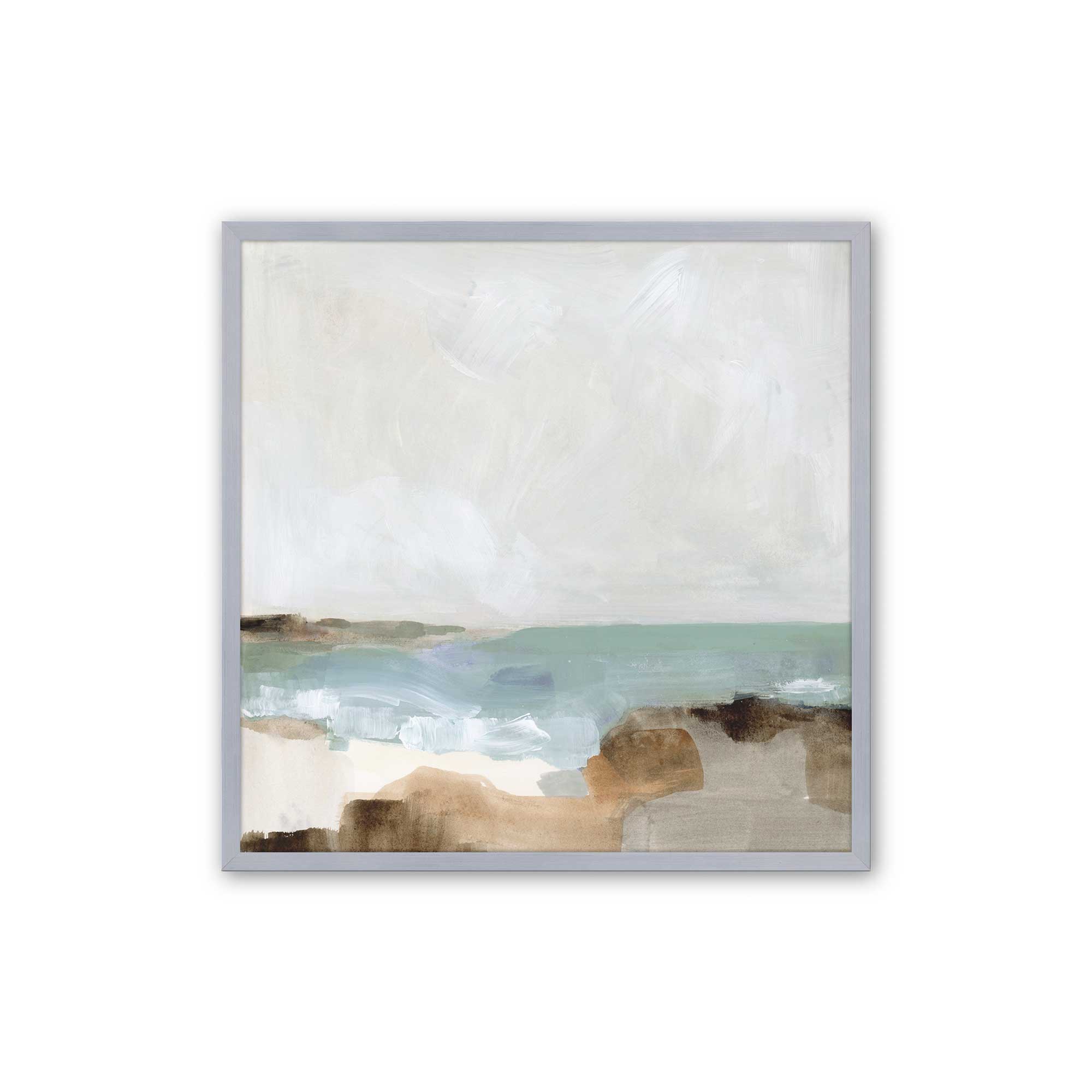 Gentle Tides and Sky Art Print - Coastal Wall Decor for Beach House, Living Room & Bedroom - Ocean Wave Painting for Home & Office