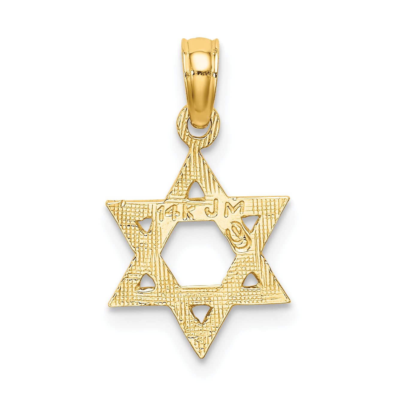 14K Solid Yellow Gold Star of David Necklace - Jewish Magen David Pendant with Chain - Religious Judaica Jewelry Gift for Hanukkah, Bar Mitzvah & Jewish Holidays - Elegant Israel Charm for Women & Men