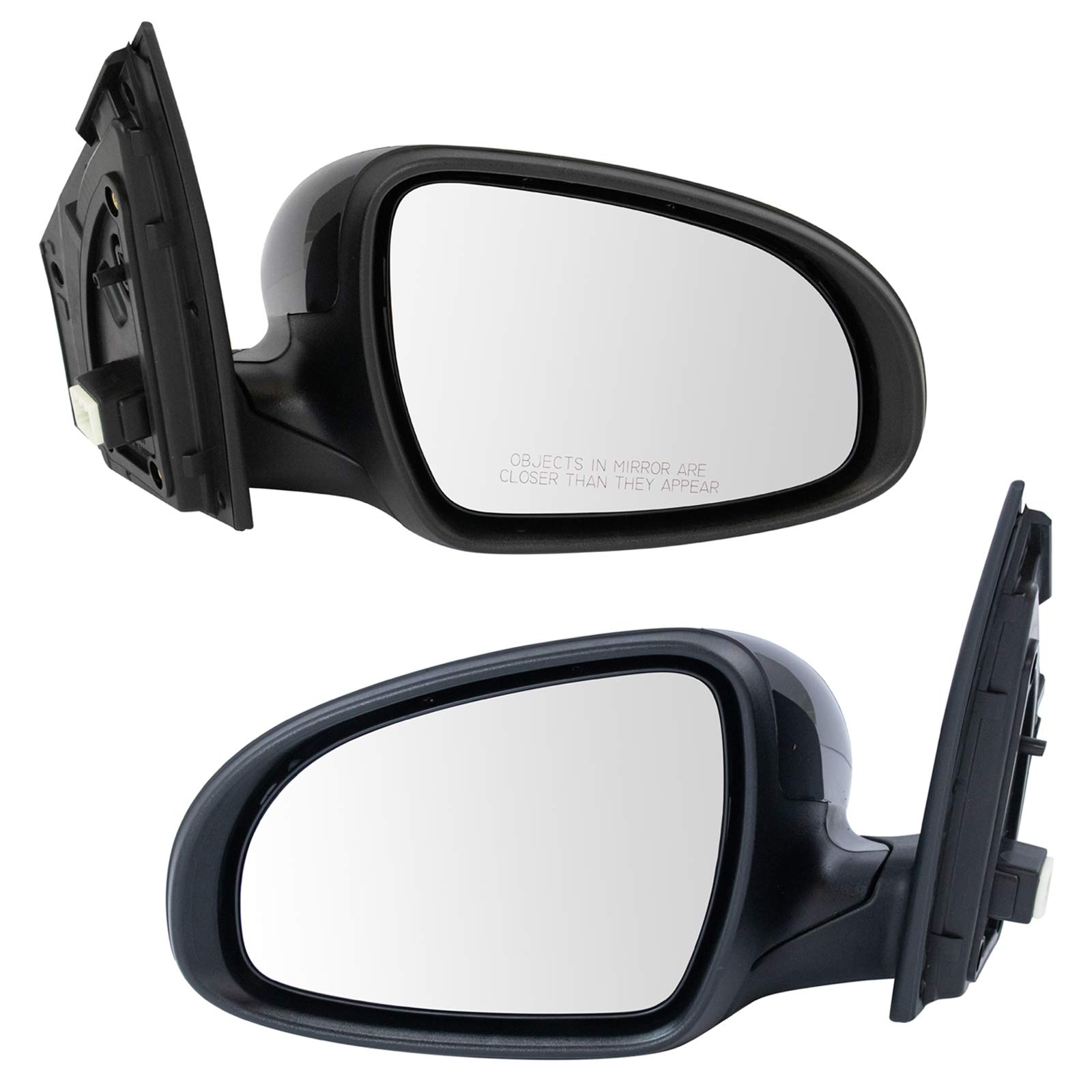 TRQ Power Paint Manual Folding Side Mirrors for 2017-2019 Kia Sportage - OEM Replacement, Easy Installation, Perfect Fit - Ideal for Parking, Tight Spaces & Enhanced Visibility