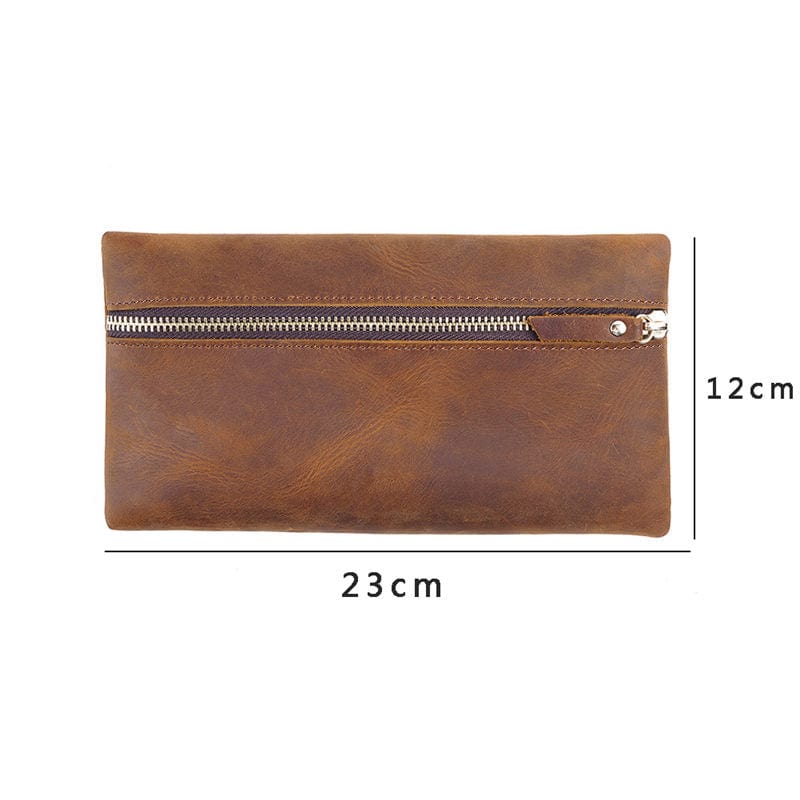 Premium Leather Pencil Holder & Fountain Pen Case - Organizer for Office, School, and Travel - Perfect for Writers, Students & Professionals