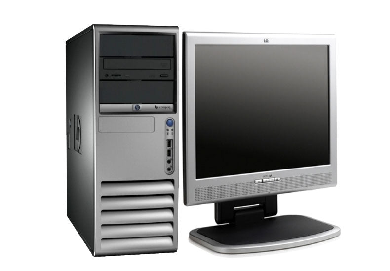 HP Windows 7 Pro Tower Desktop Computer - Fast Dual Core 3.4GHz Processor, 17