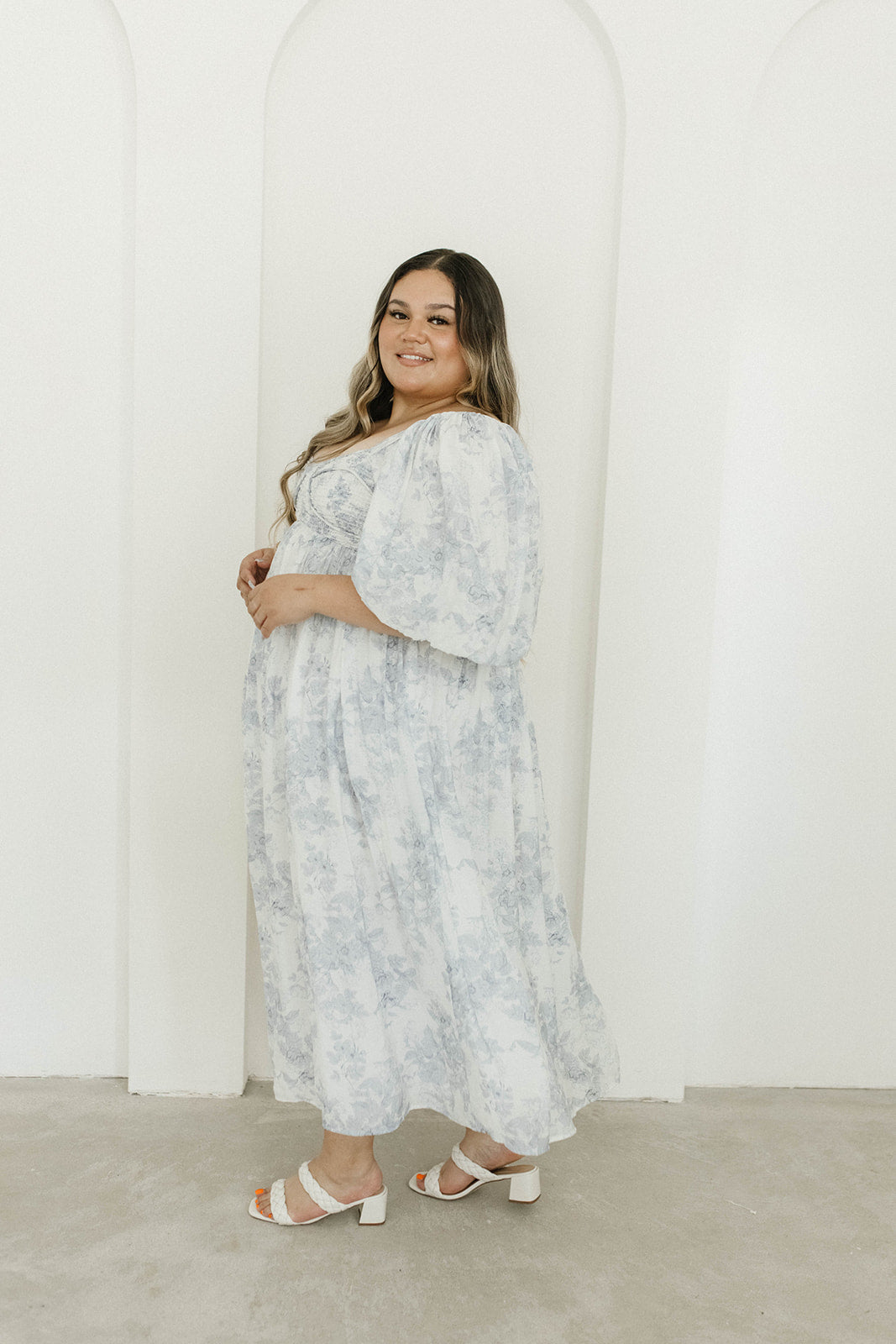 Harlow Maxi Dress - Light Blue Floral Maternity Dress | Bump Friendly & Size Inclusive (S-3XL) | Perfect for Pregnancy, Beach Vacations & Summer Weddings