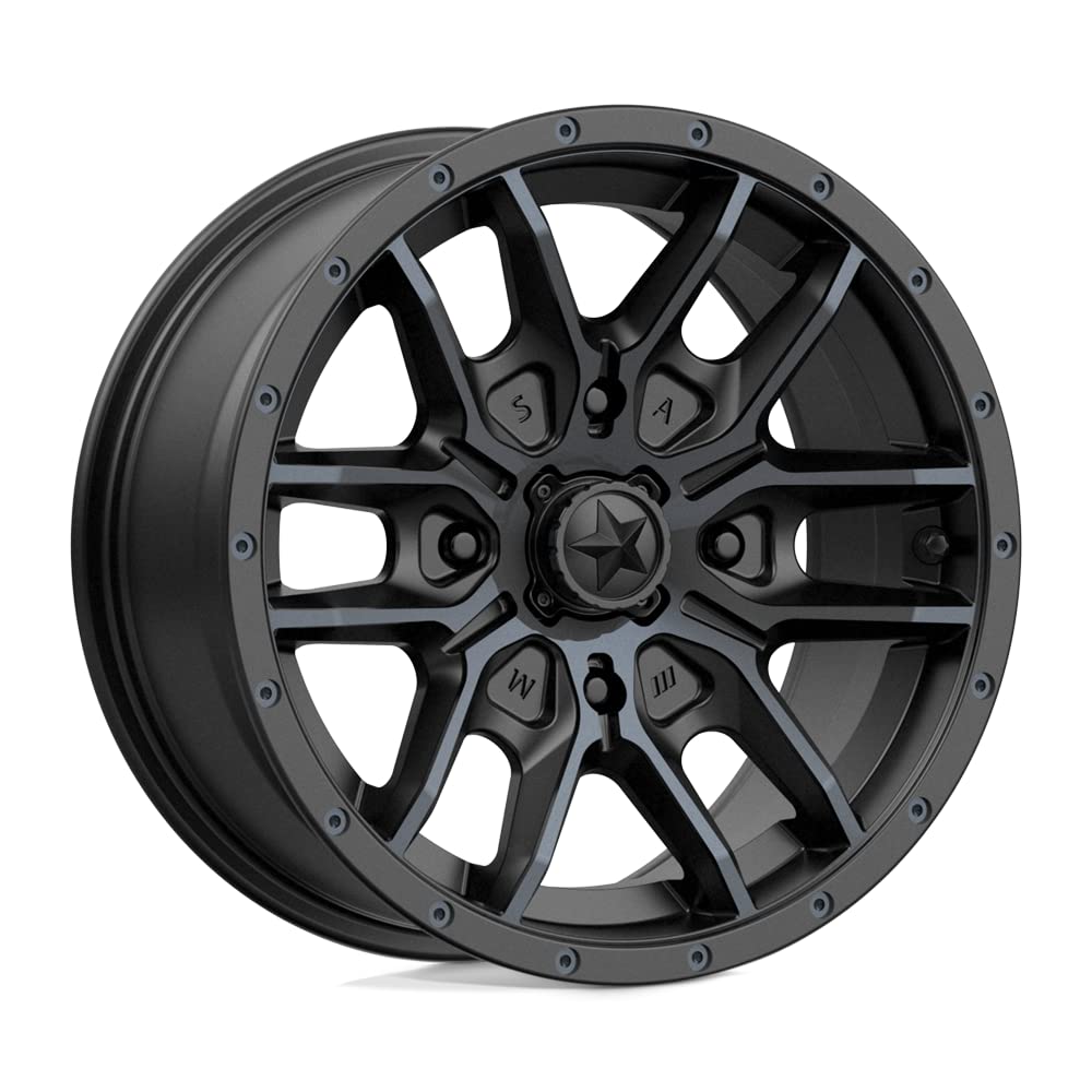 MA43 15x7 4x156 Black Truck Wheel with 10MM Offset - M43-05756 | Perfect for Off-Roading & Custom Truck Builds