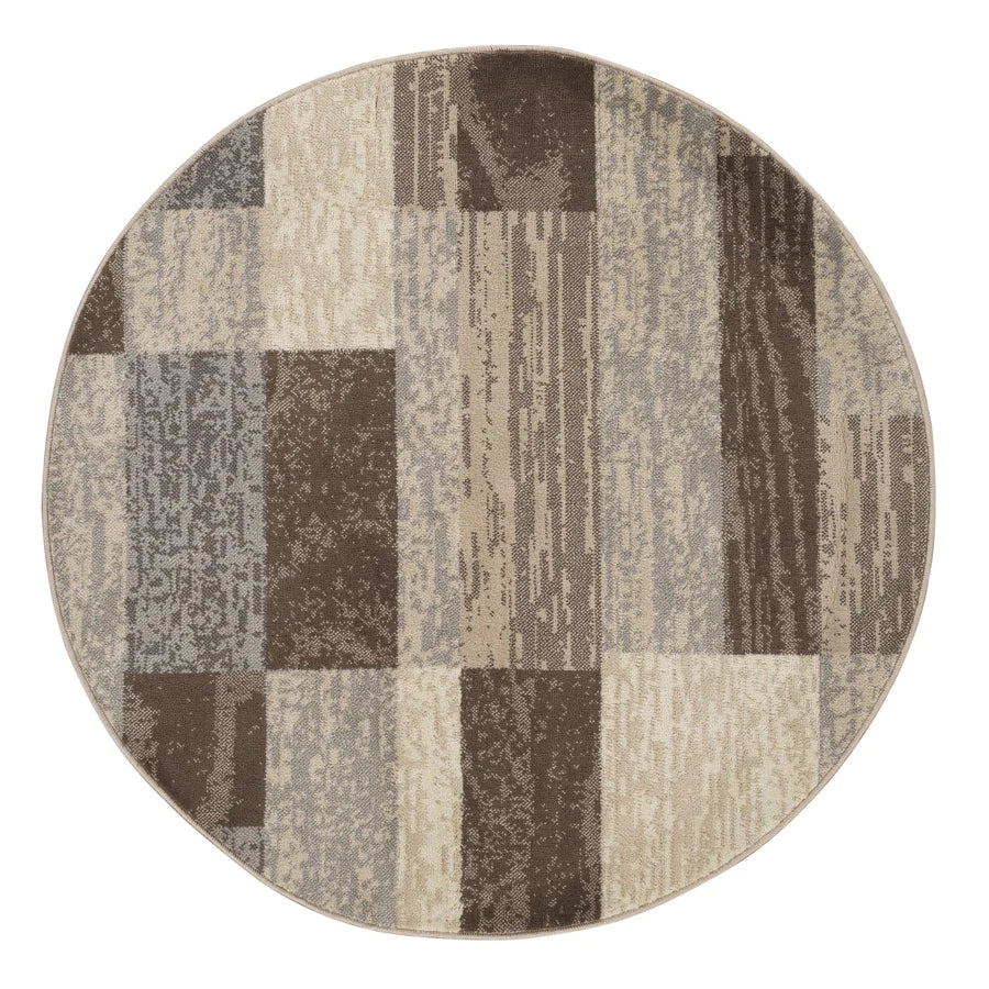 Stylish Rockwood Contemporary Geometric Patchwork Area Rug - Non-Slip Indoor Runner for Living Room, Bedroom & Office Decor